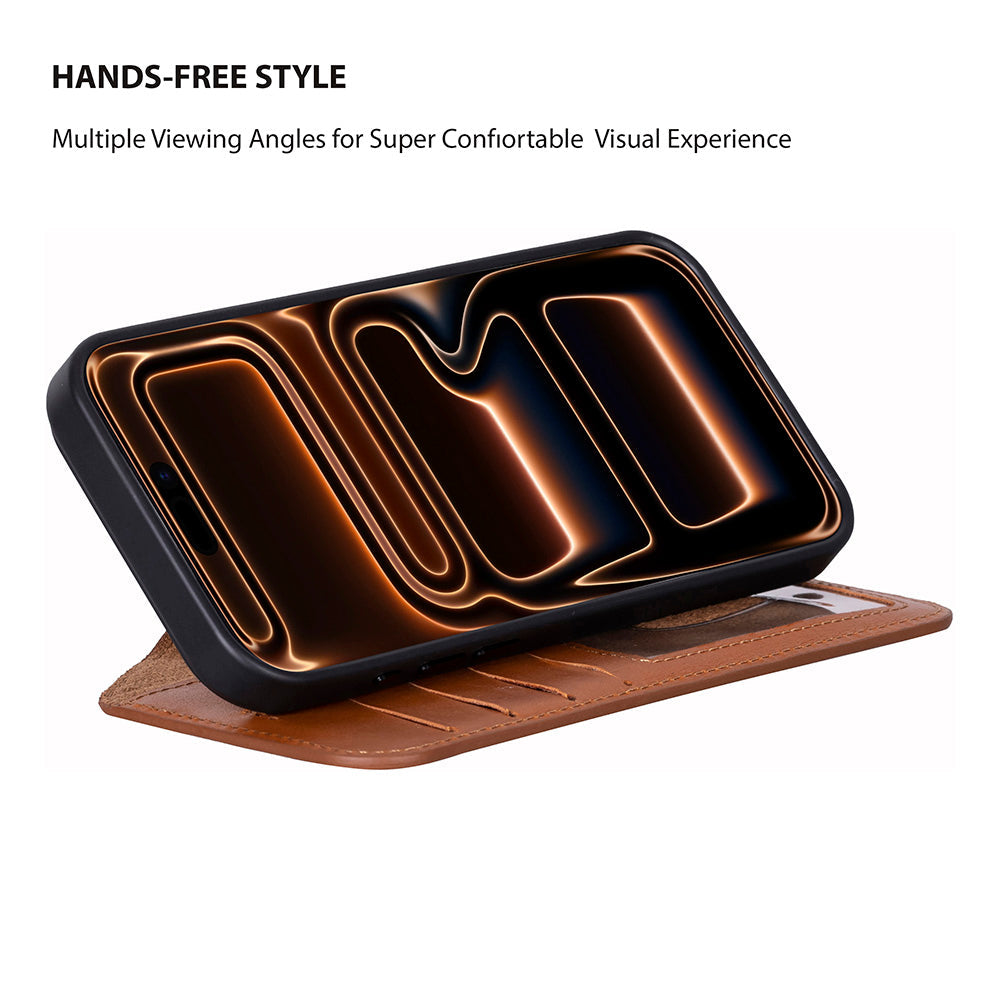 Magic iPhone 17 Pro Max Leather Detachable Wallet Case (RFID, Bouletta)