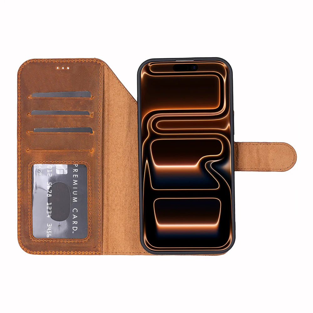 Magic iPhone 17 Pro Max Leather Detachable Wallet Case (RFID)
