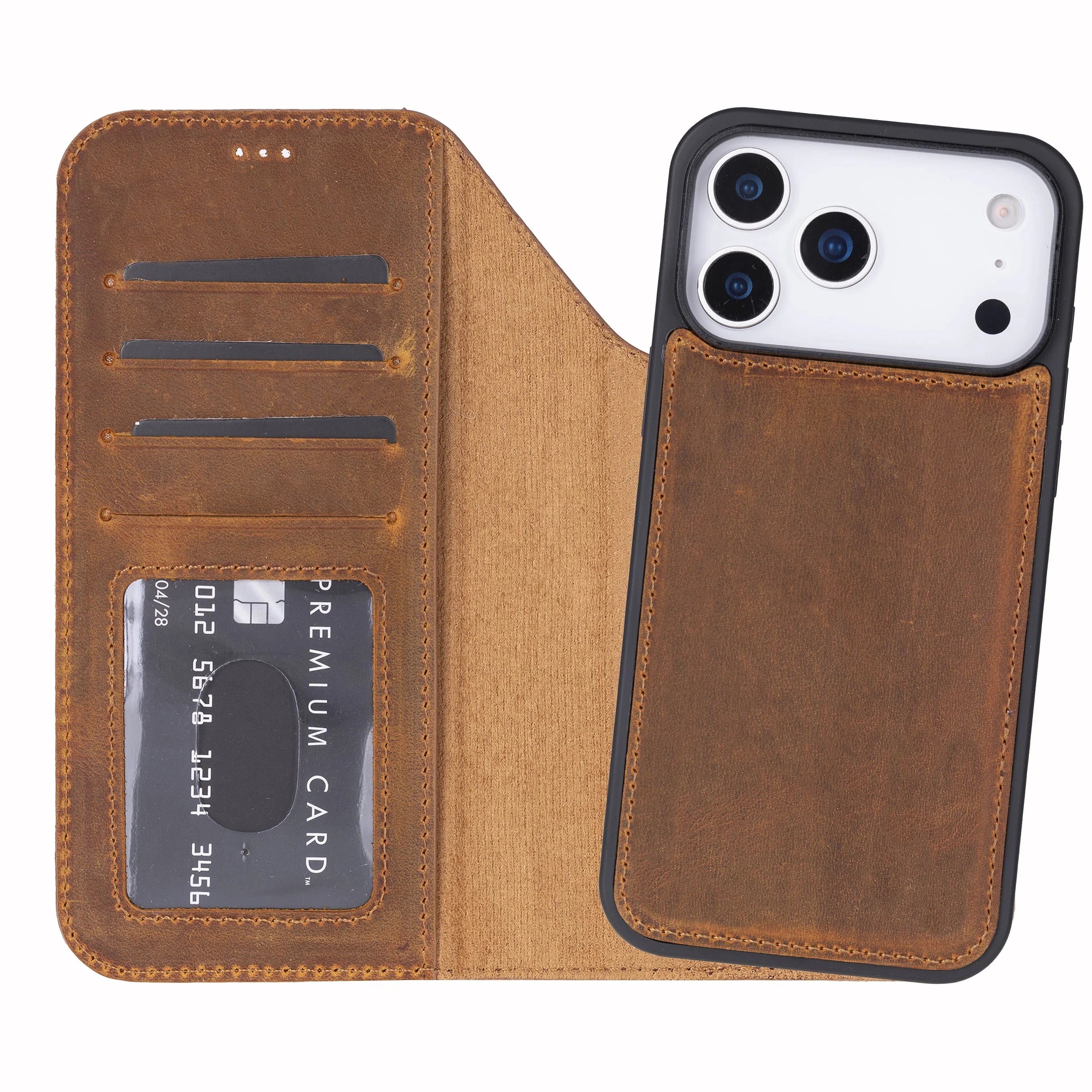 Magic iPhone 17 Pro Leather Detachable Wallet Case (RFID)