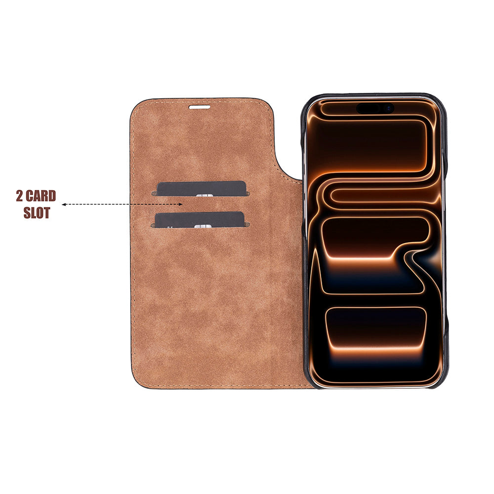 Sonat Genuine Leather iPhone 17 Pro Folio Case