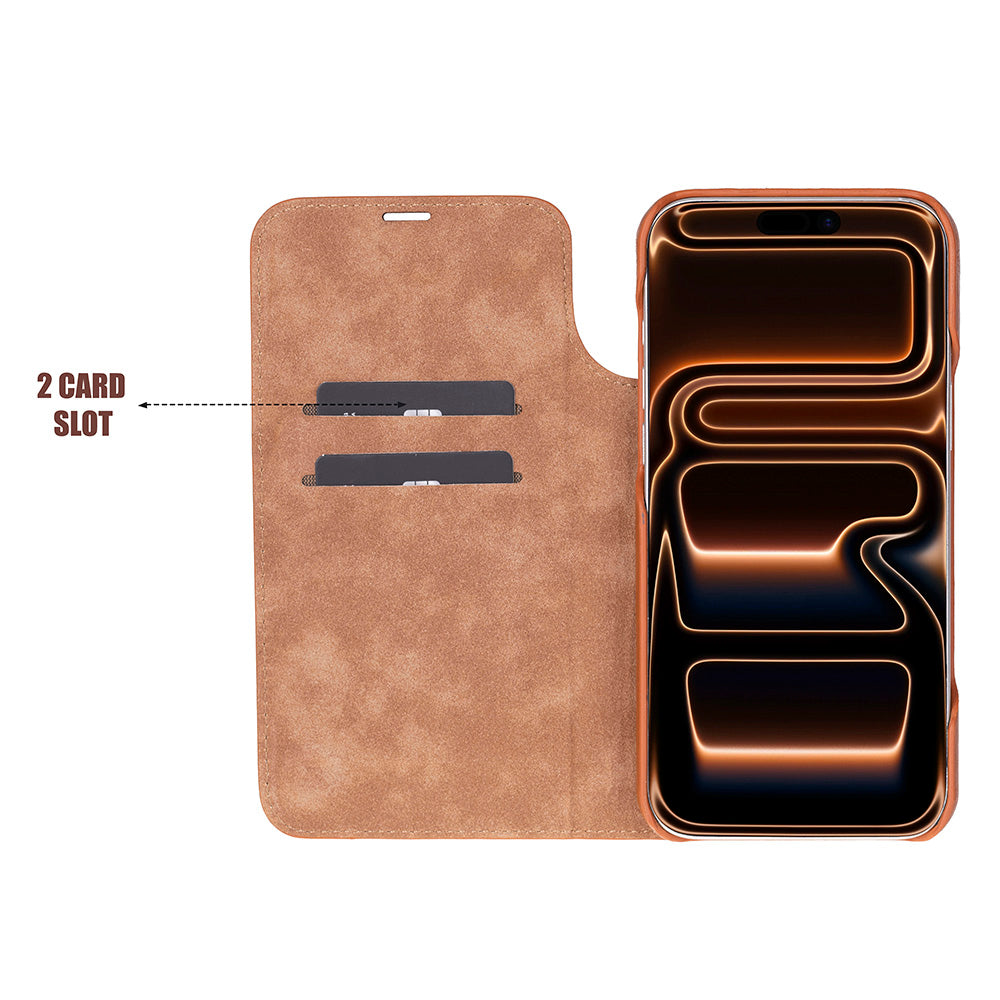 Sonat Genuine Leather iPhone 17 Pro Max Folio Case
