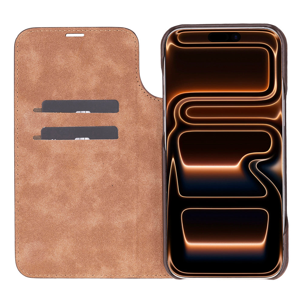 Sonat iPhone 17 Pro Max Deri Cüzdan Kılıf