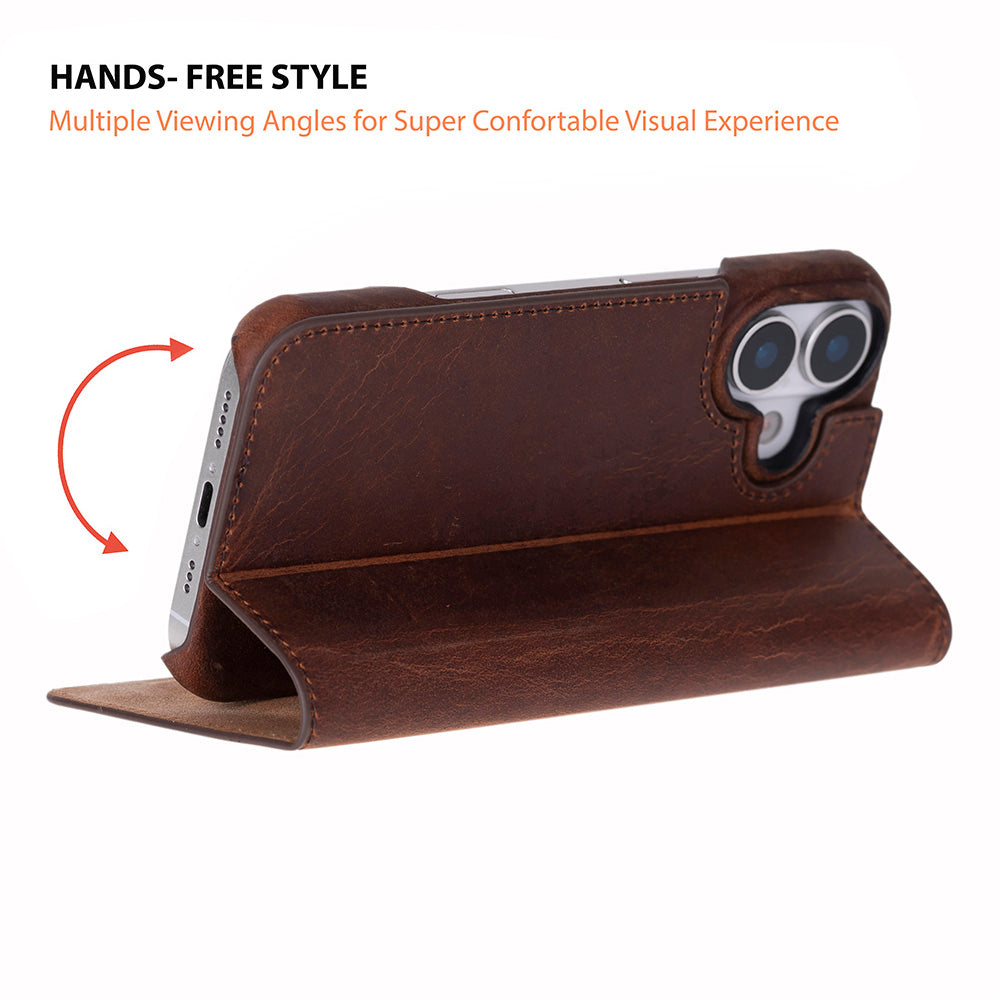 Sonat Genuine Leather iPhone 17 Folio Case