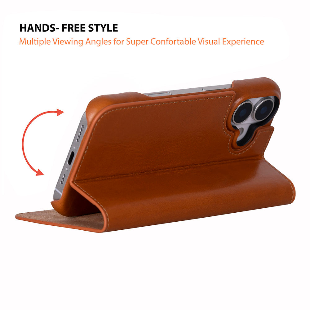 Sonat Genuine Leather iPhone 17 Folio Case