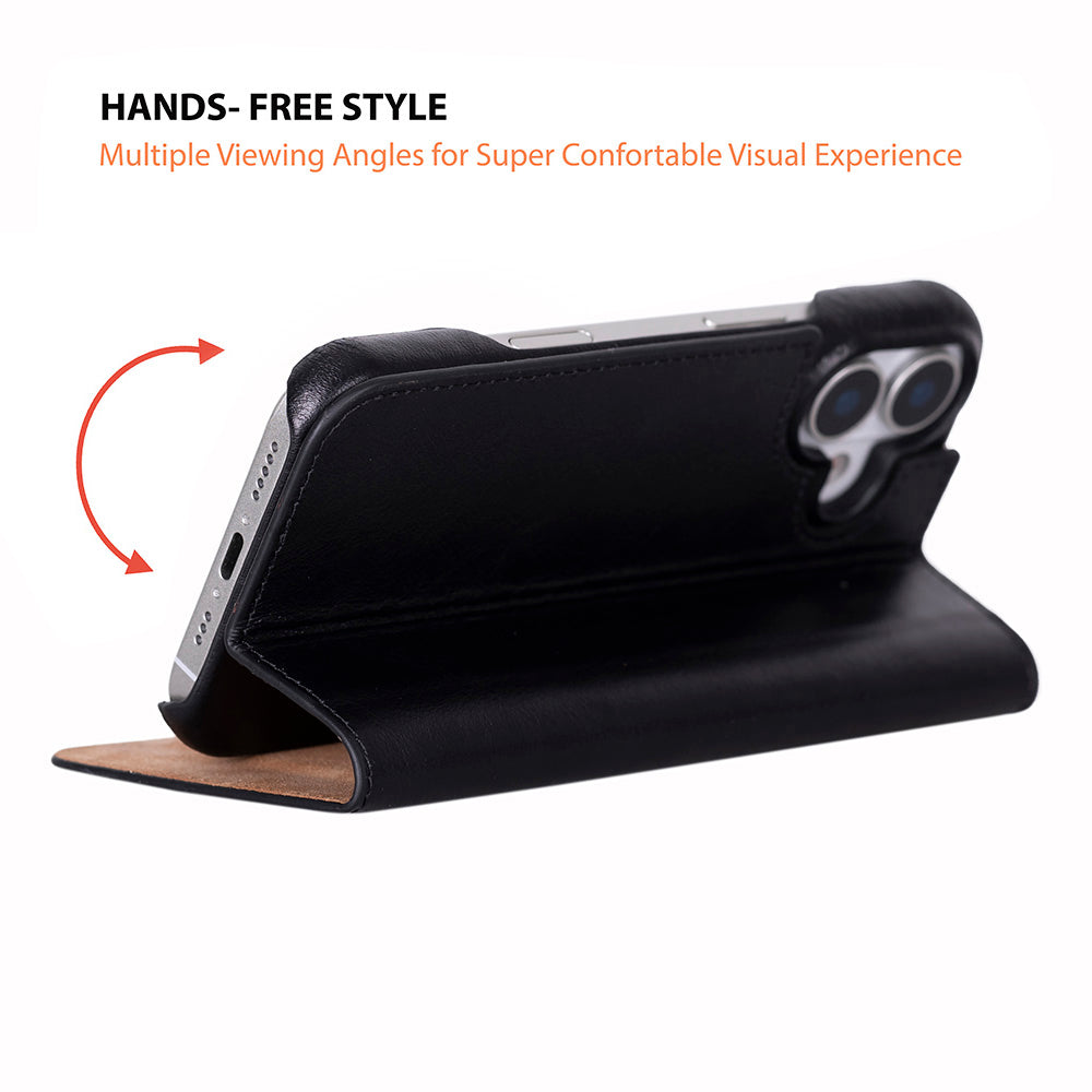 Sonat Genuine Leather iPhone 17 Folio Case