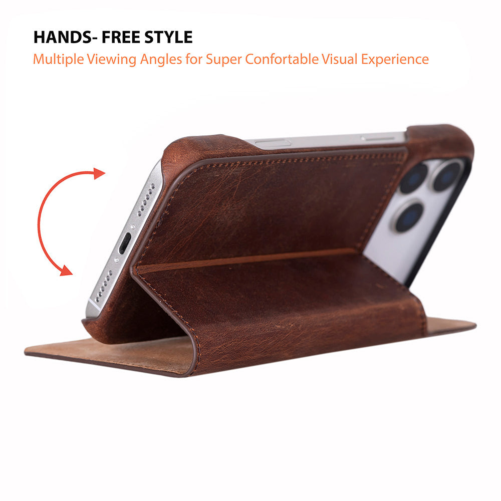 Sonat Genuine Leather iPhone 17 Pro Max Folio Case