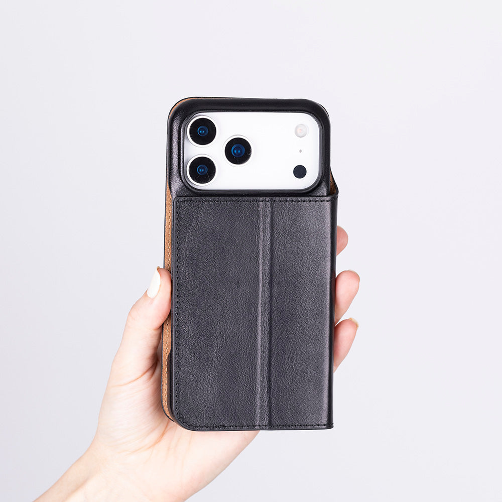 Sonat iPhone 17 Pro Max Deri Cüzdan Kılıf