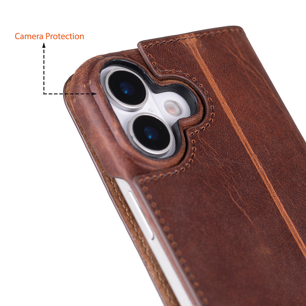 Sonat Genuine Leather iPhone 17 Folio Case