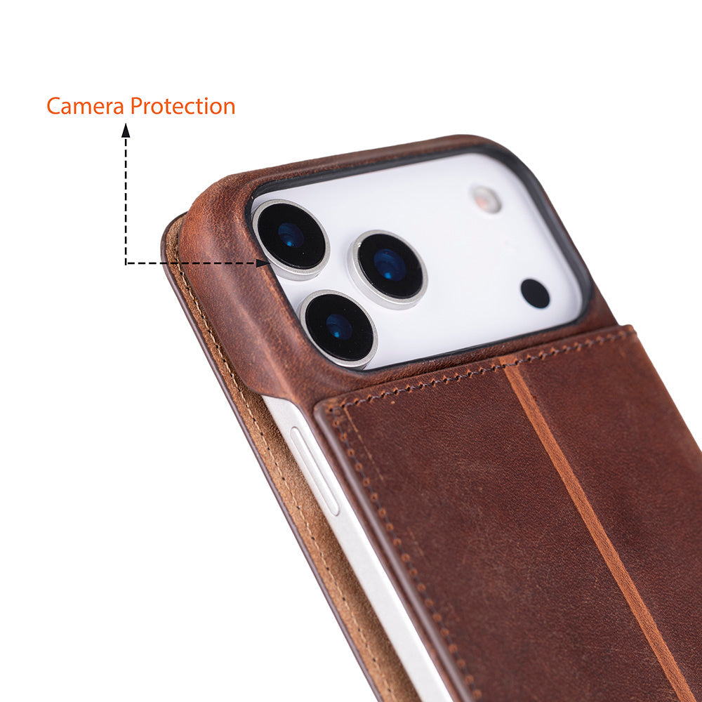 Sonat Genuine Leather iPhone 17 Pro Max Folio Case