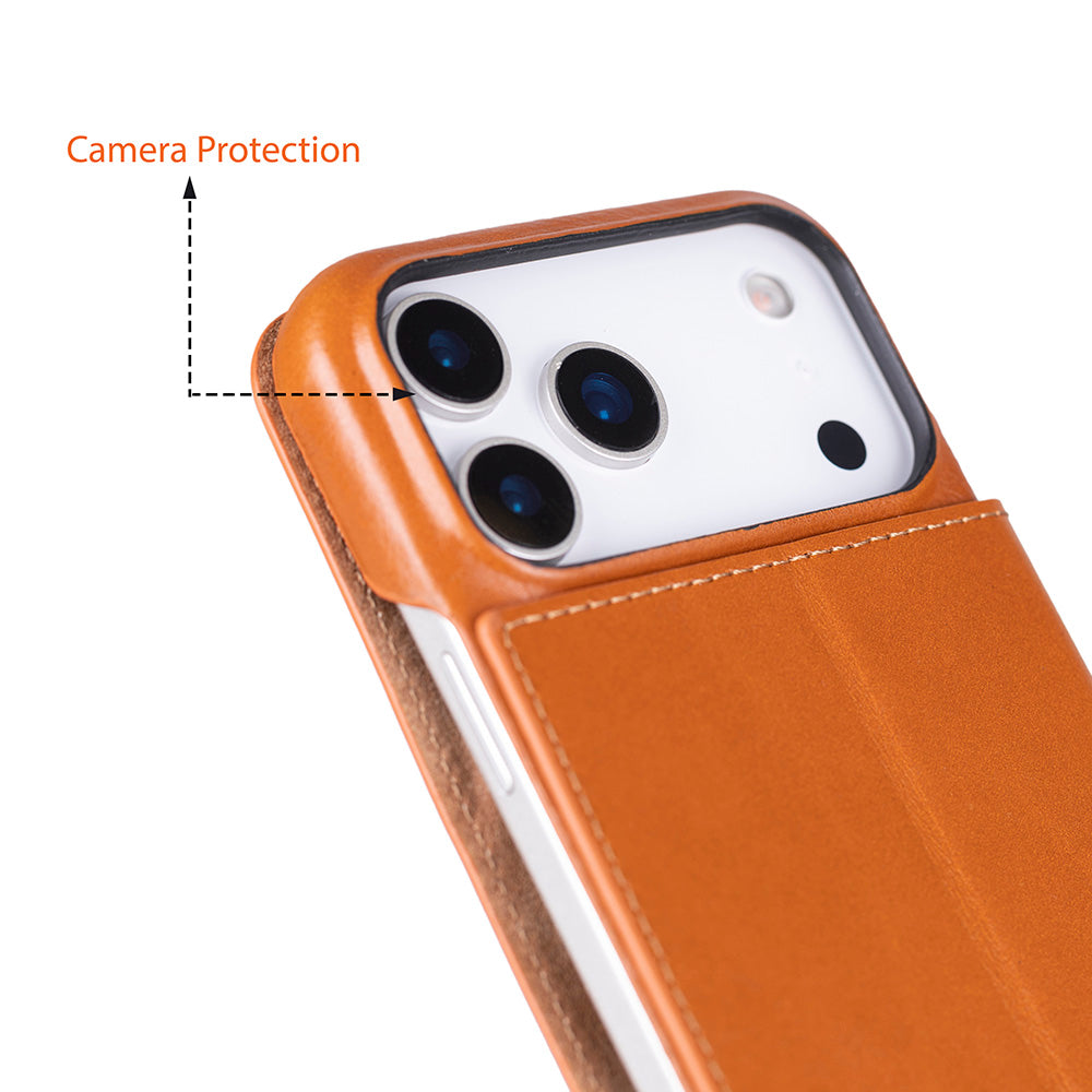 Sonat iPhone 17 Pro Deri Folyo Kılıf