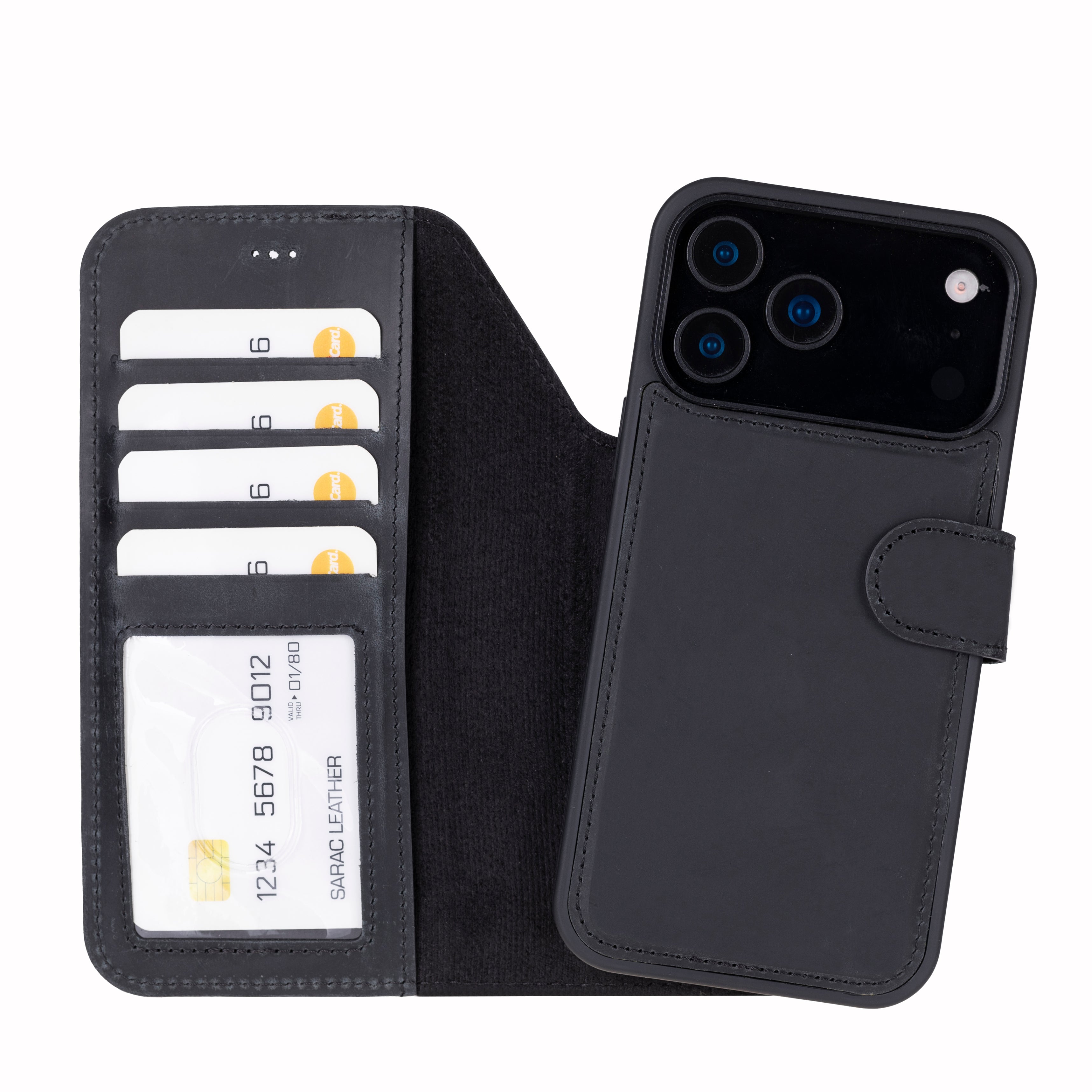 Liluri iPhone 17 Pro Max Detachable Genuine Leather Case