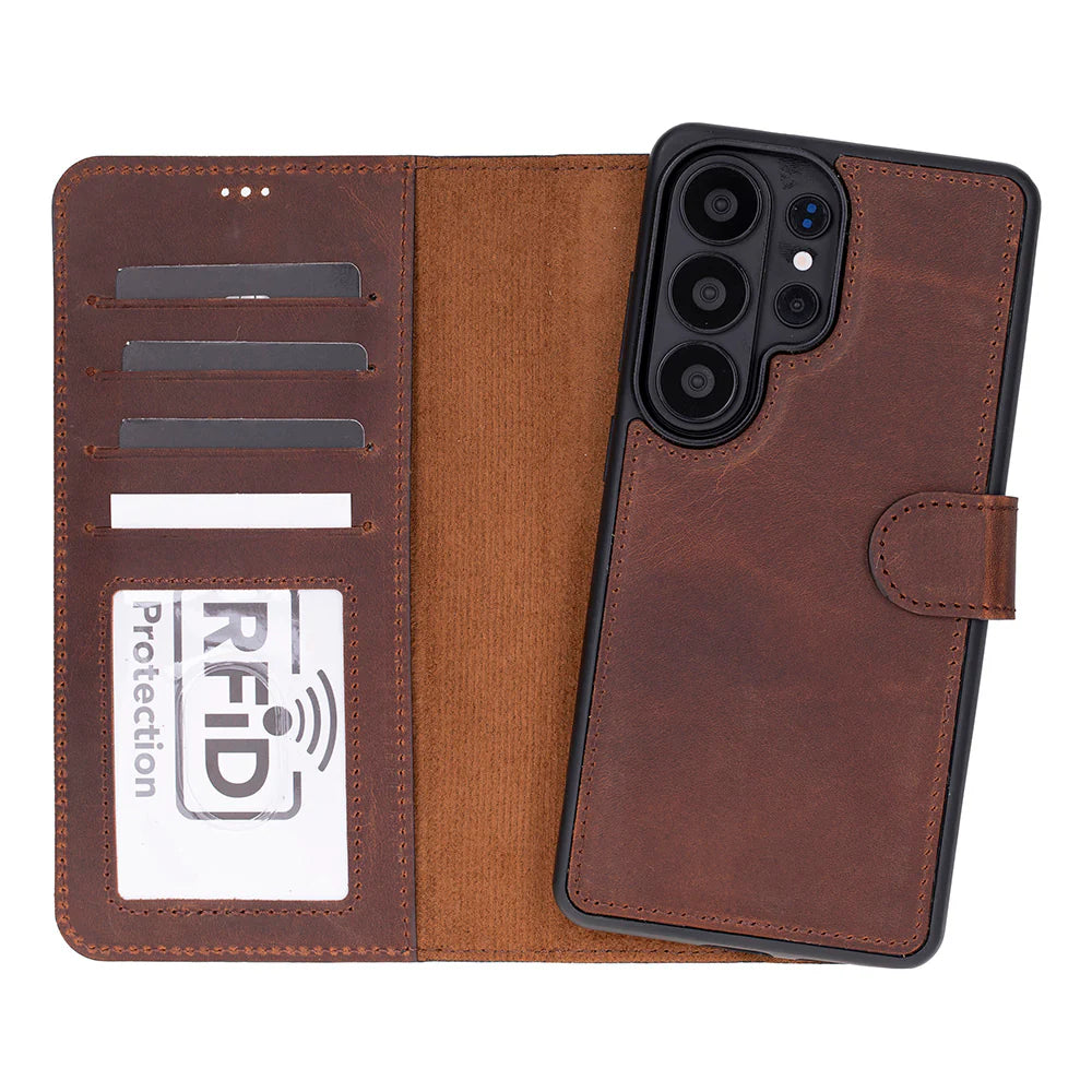 Magic Samsung Galaxy S26 Ultra Detachable Leather Wallet Case