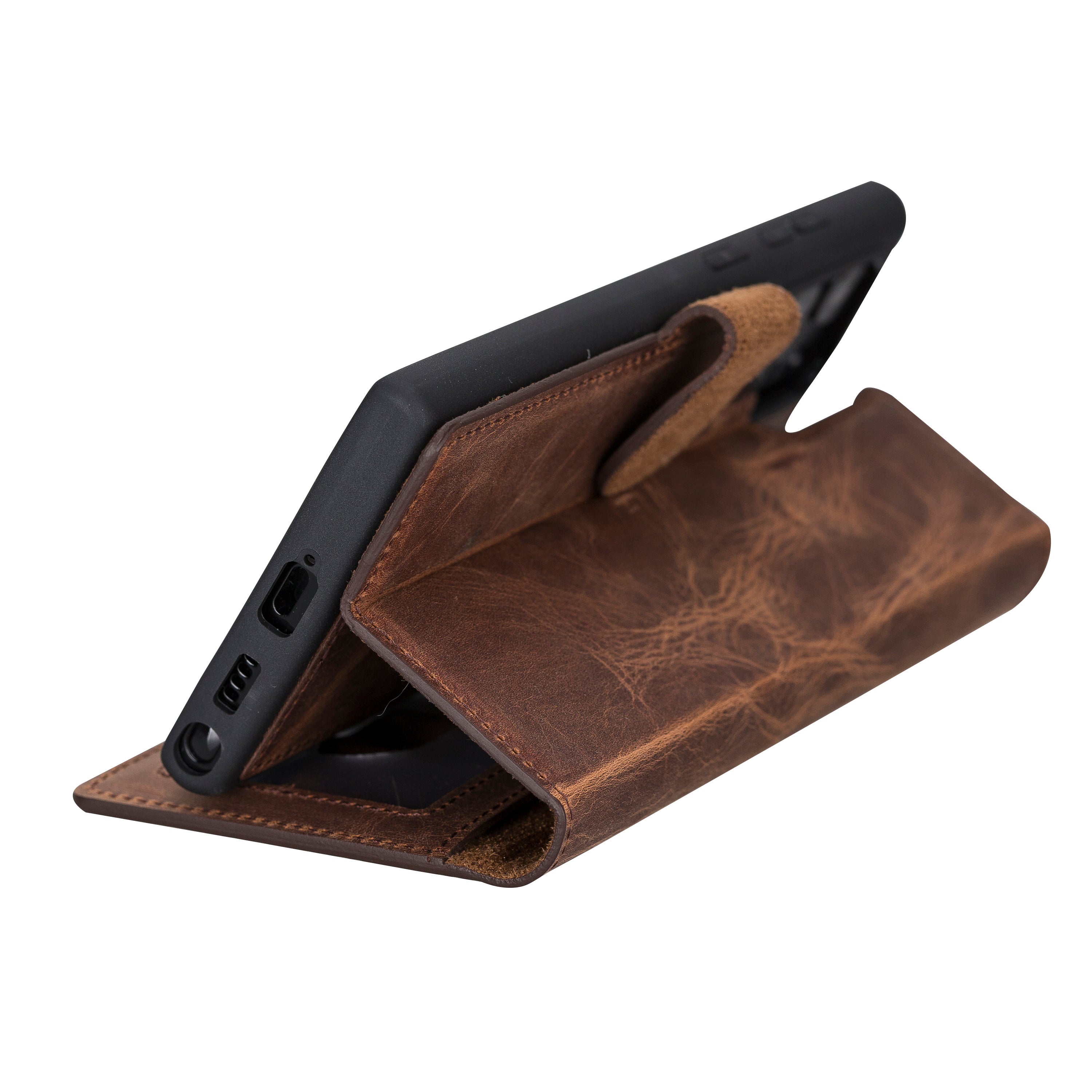 Magic Samsung Galaxy S22 Genuine Leather Detachable Wallet Case