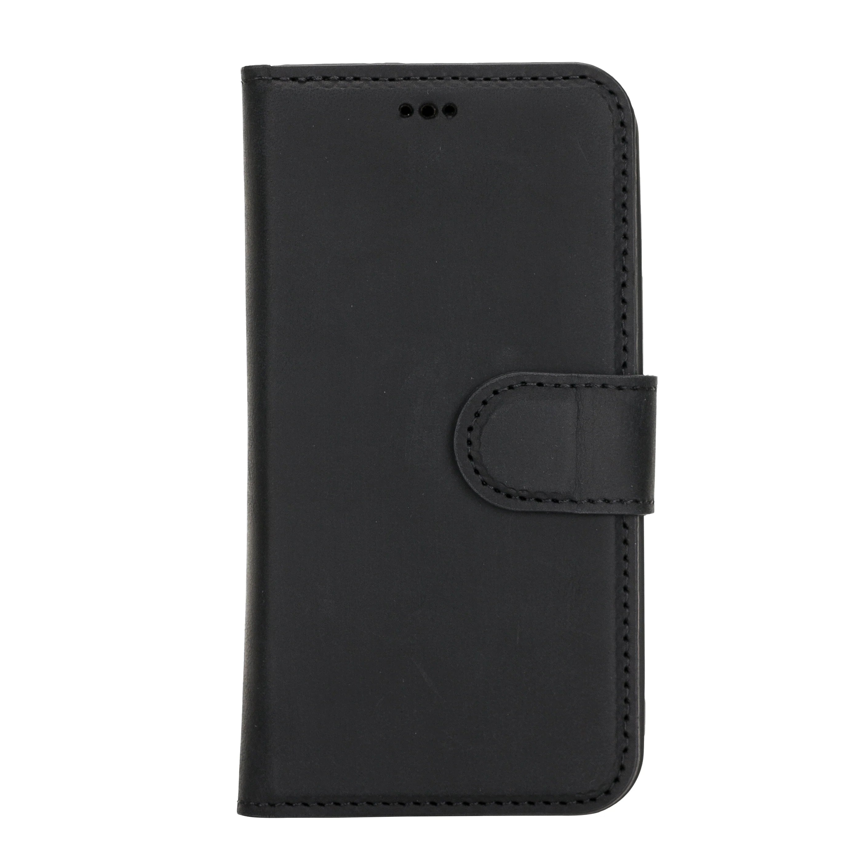 Liluri iPhone 12 Mini Detachable Genuine Leather Wallet Case