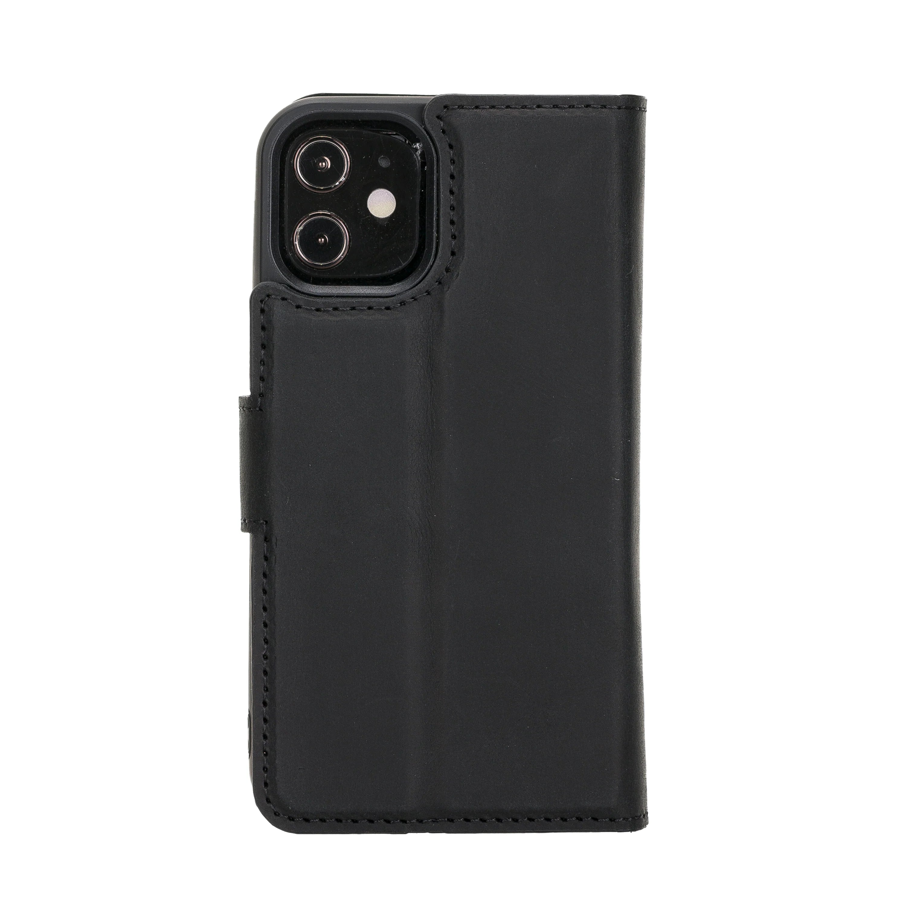 Liluri iPhone 12 Mini Detachable Genuine Leather Wallet Case