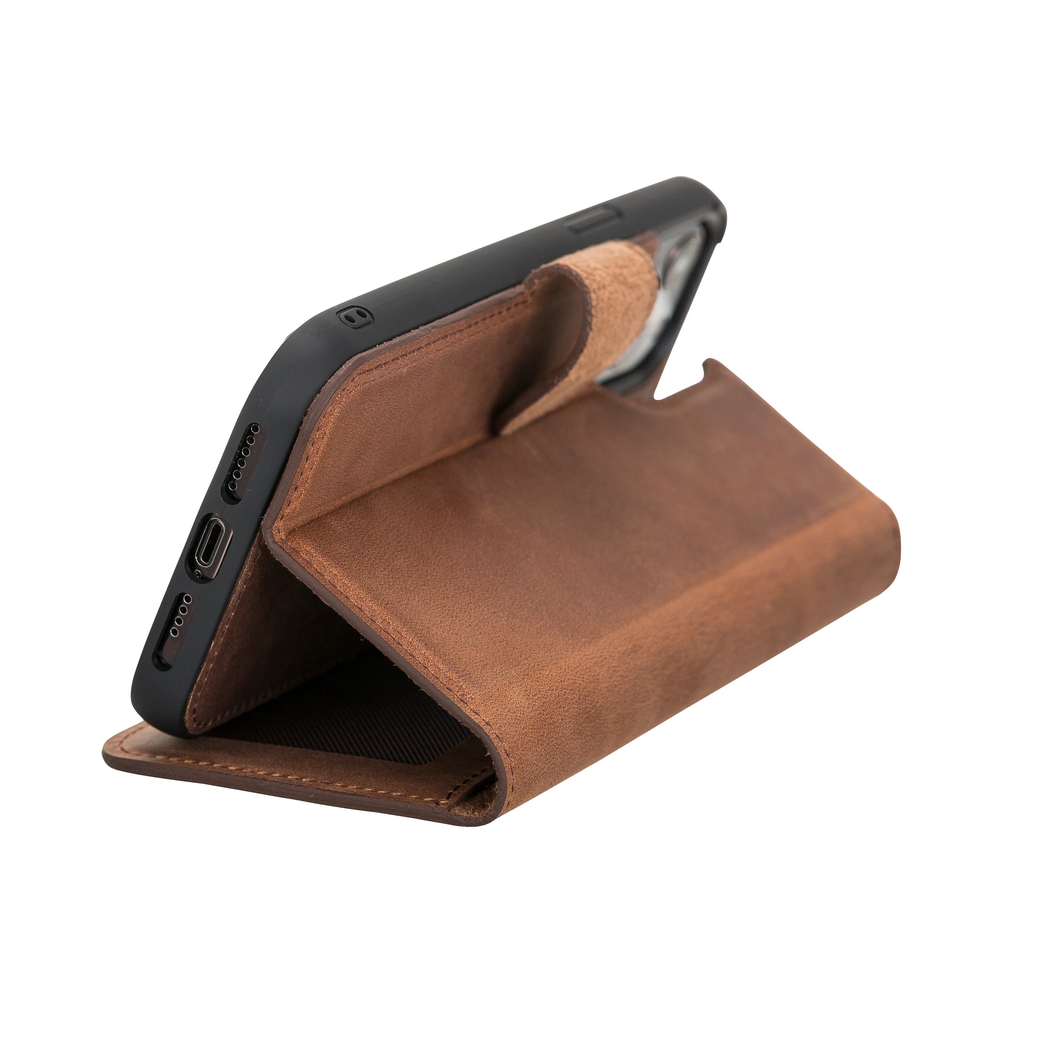 Liluri iPhone 12 Pro Max Detachable Leather Wallet Case
