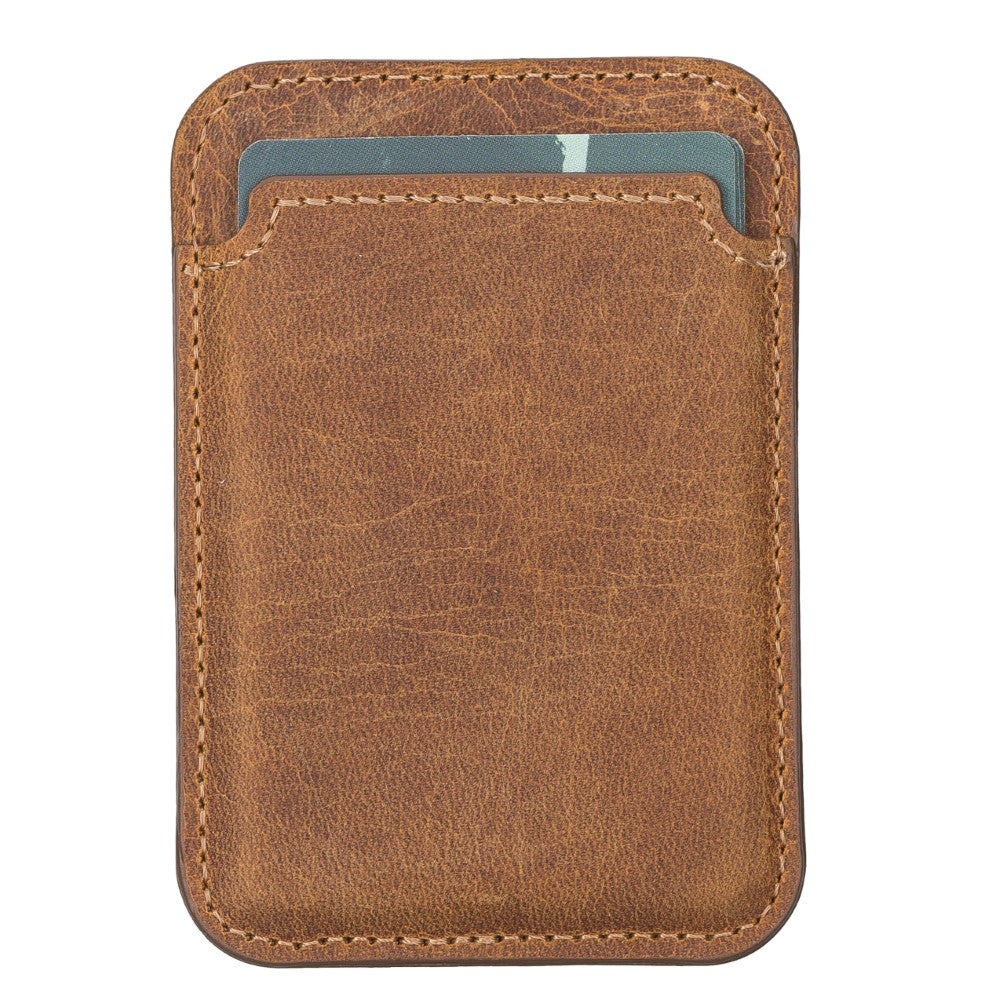 Maggy Leather Magnetic Card Holder - saracleather