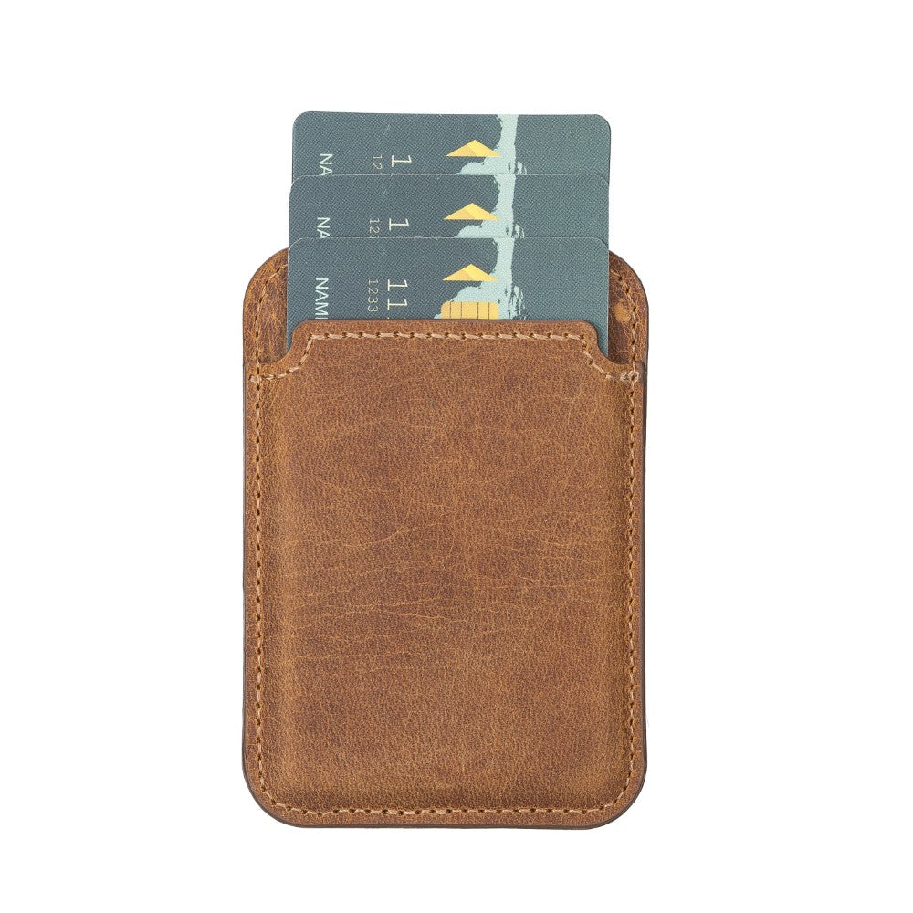 Maggy Leather Magnetic Card Holder - saracleather