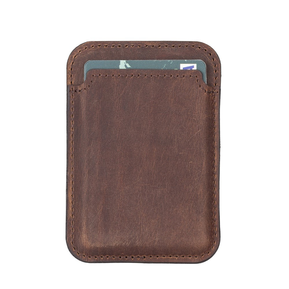 Maggy Leather Magnetic Card Holder - saracleather