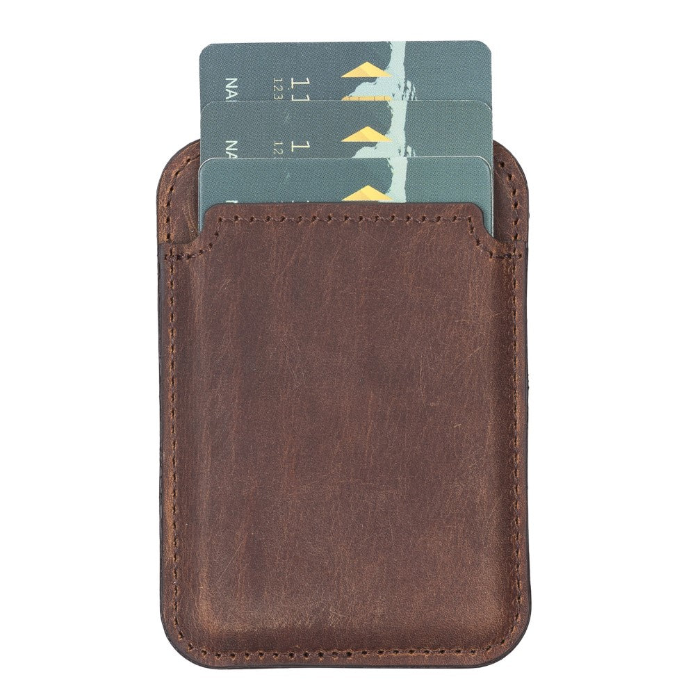 Maggy Leather Magnetic Card Holder - saracleather