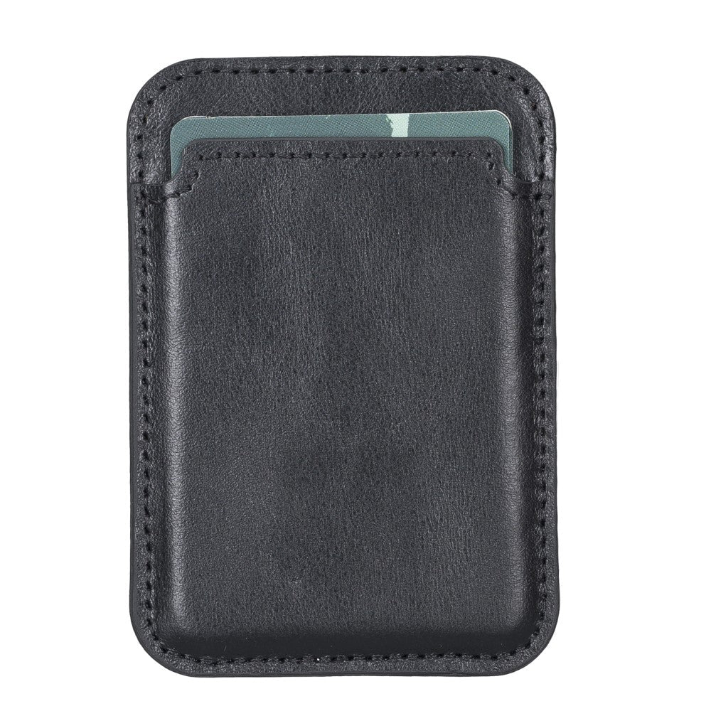 Maggy Leather Magnetic Card Holder - saracleather