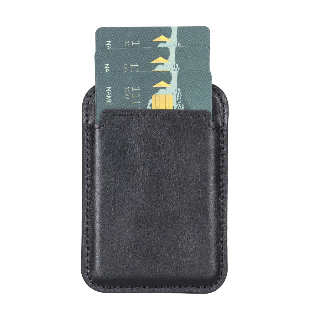 Maggy Leather Magnetic Card Holder - saracleather