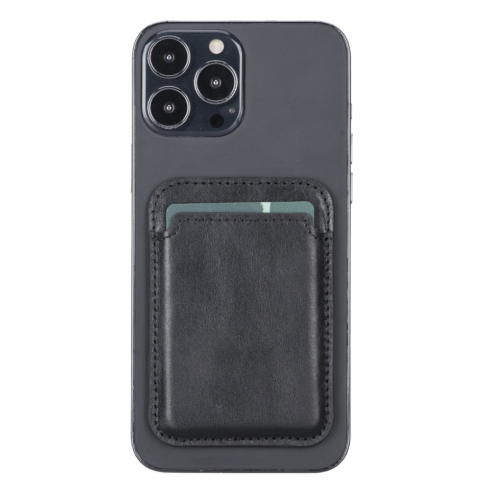 Maggy Leather Magnetic Card Holder - saracleather