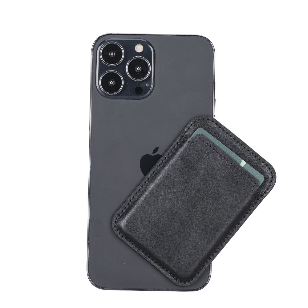 Maggy Leather Magnetic Card Holder - saracleather