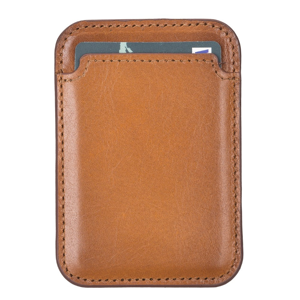 Maggy Leather Magnetic Card Holder - saracleather