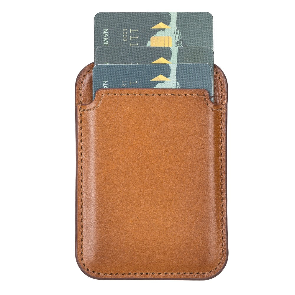 Maggy Leather Magnetic Card Holder - saracleather