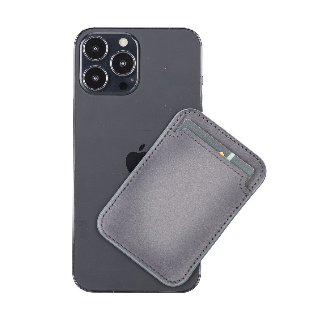 Maggy Leather Magnetic Card Holder - saracleather