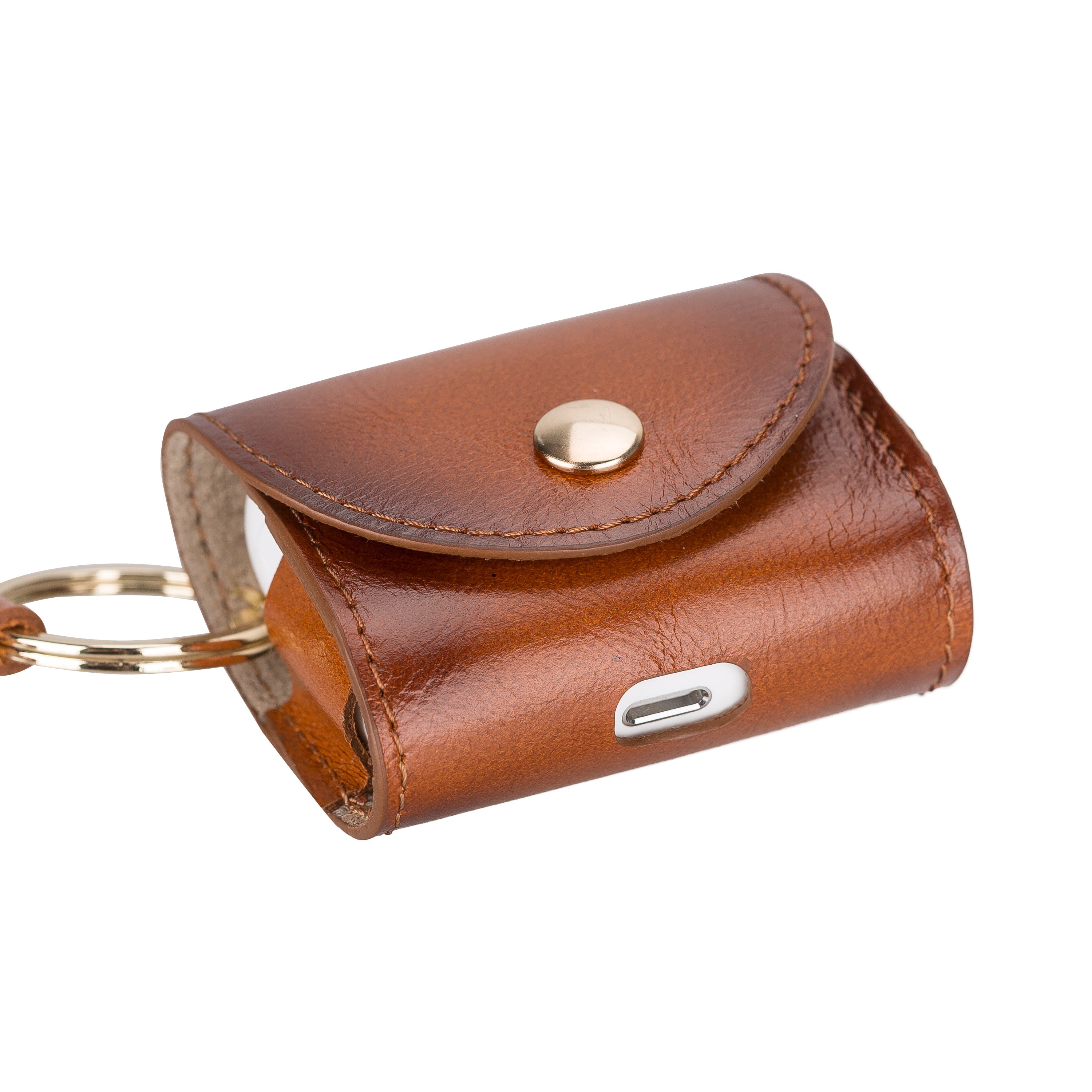 Mai Snap AirPods 3 and AirPods 4 Genuine Leather Case with Hook
