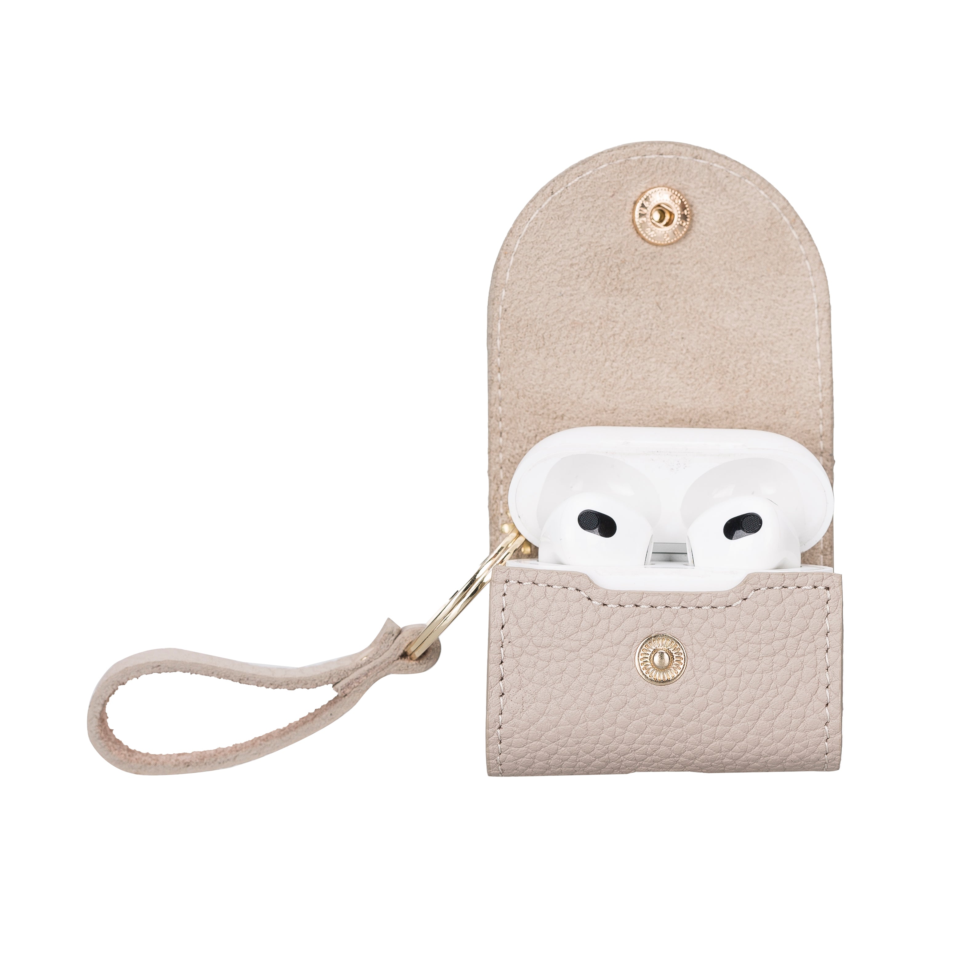 Mai Snap AirPods 3 and AirPods 4 Genuine Leather Case with Hook