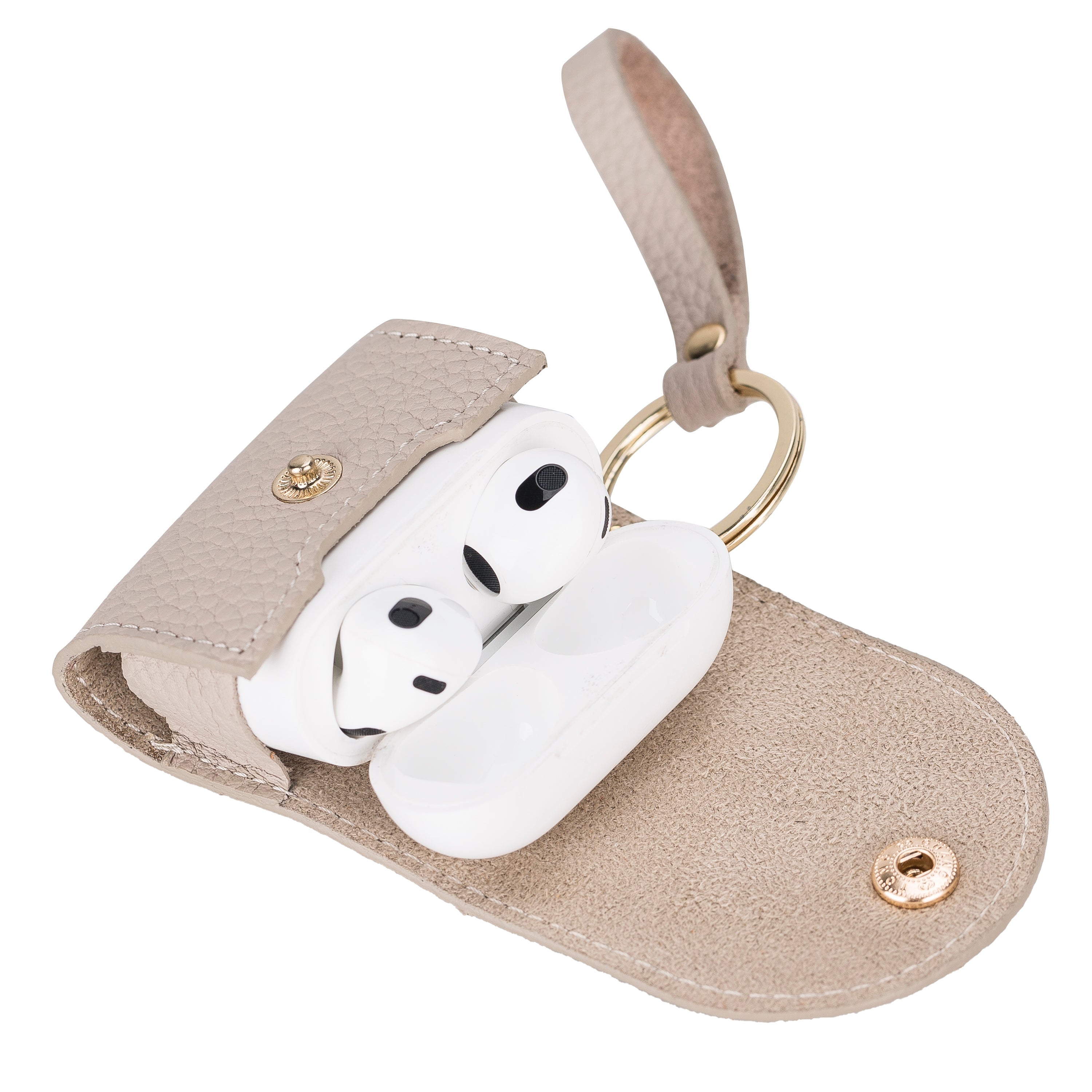 Mai Snap AirPods 3 and AirPods 4 Genuine Leather Case with Hook