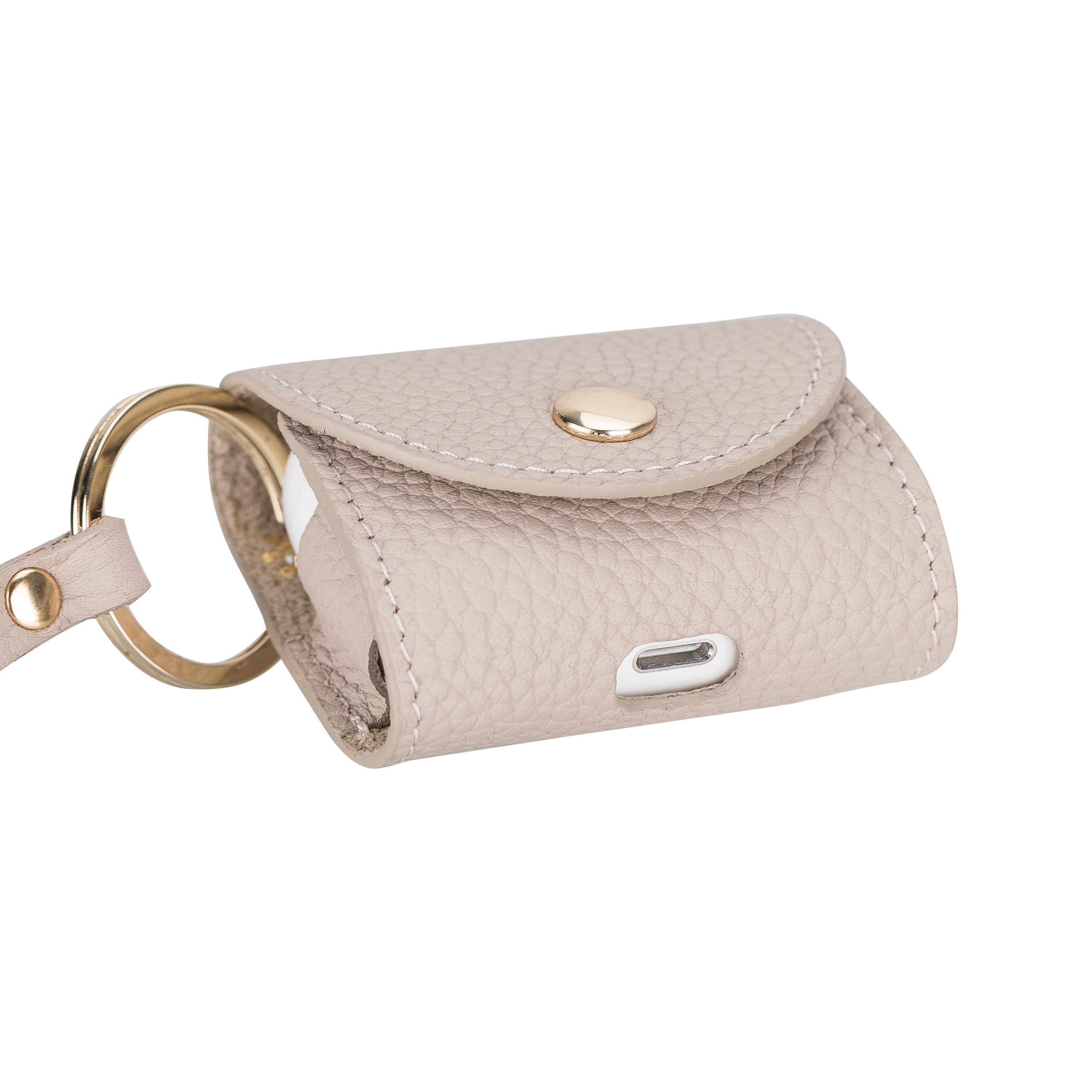 Mai Snap AirPods 3 and AirPods 4 Genuine Leather Case with Hook
