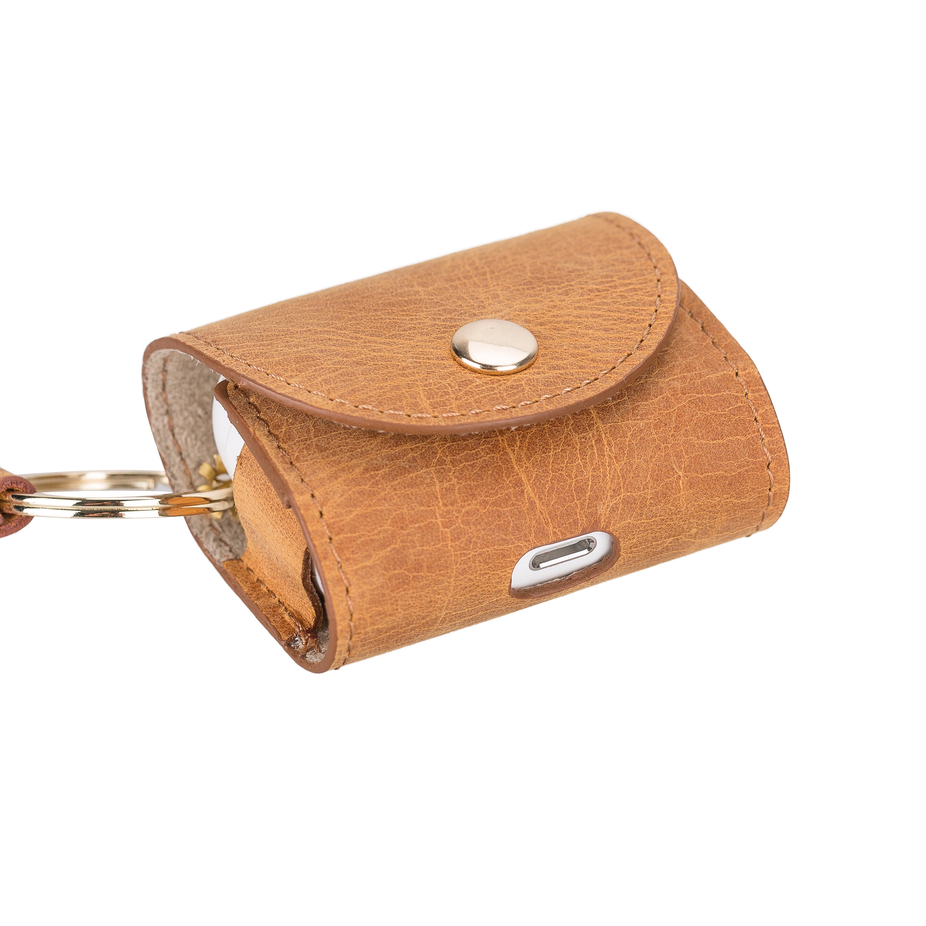 Mai Snap AirPods 3 and AirPods 4 Genuine Leather Case with Hook