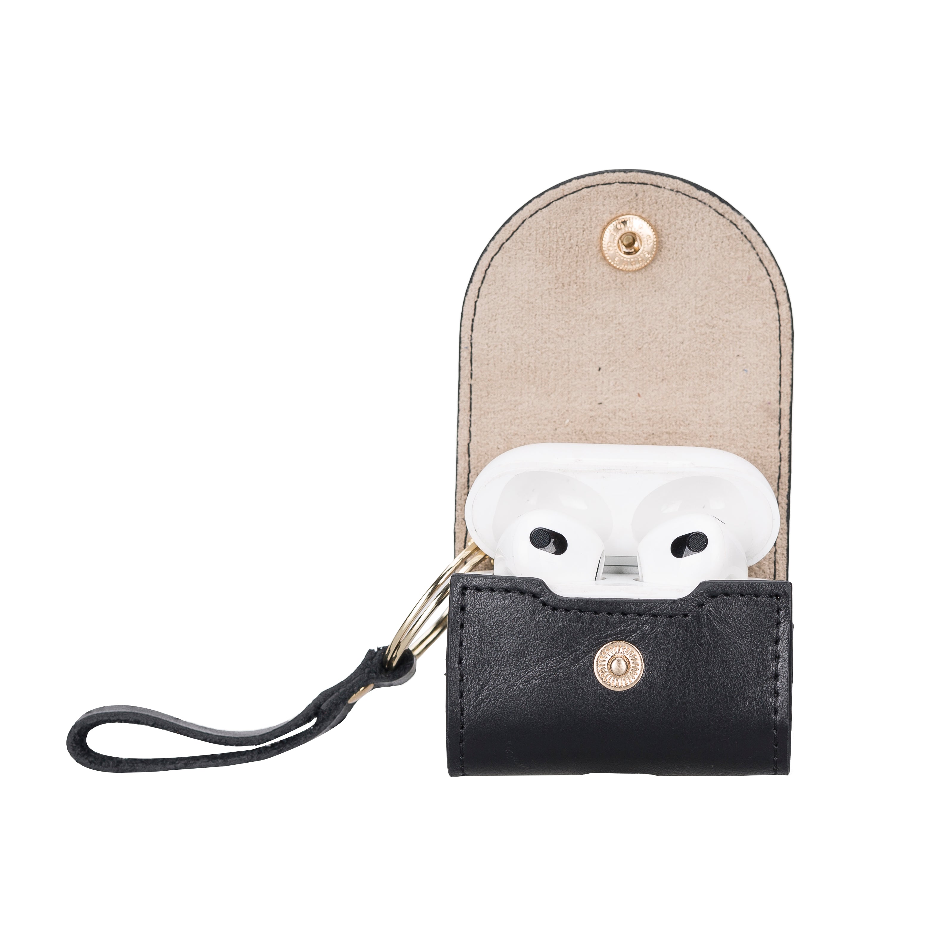Mai Snap AirPods 3 and AirPods 4 Genuine Leather Case with Hook