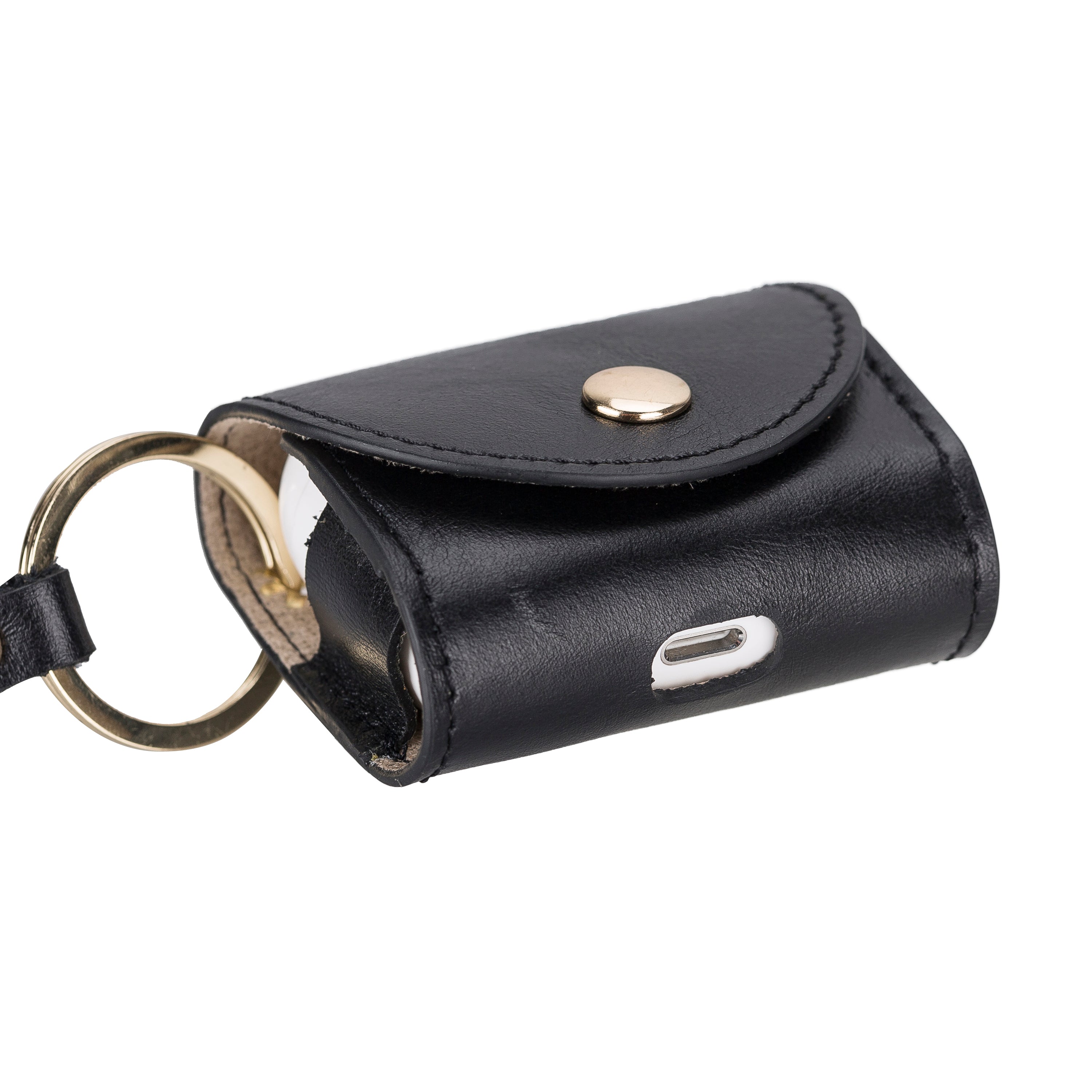 Mai Snap AirPods 3 and AirPods 4 Genuine Leather Case with Hook