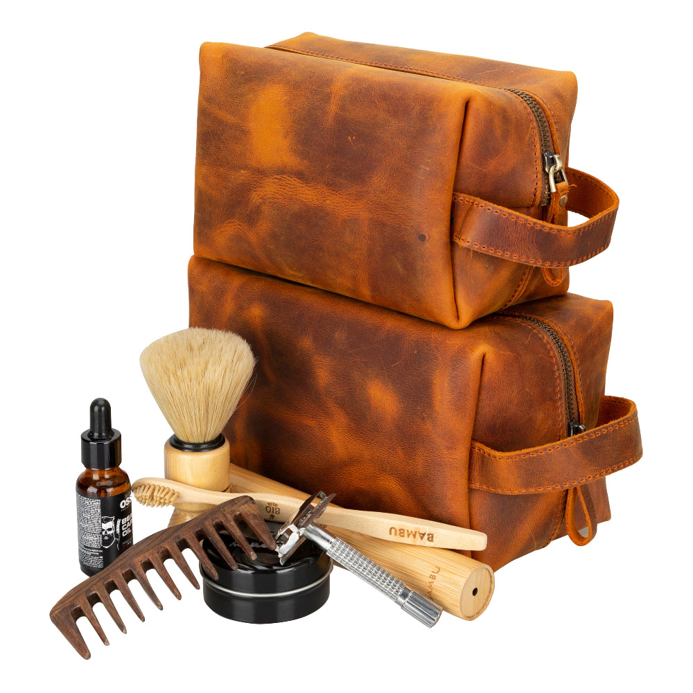 Eve Genuine Leather Dopp Kit, Large