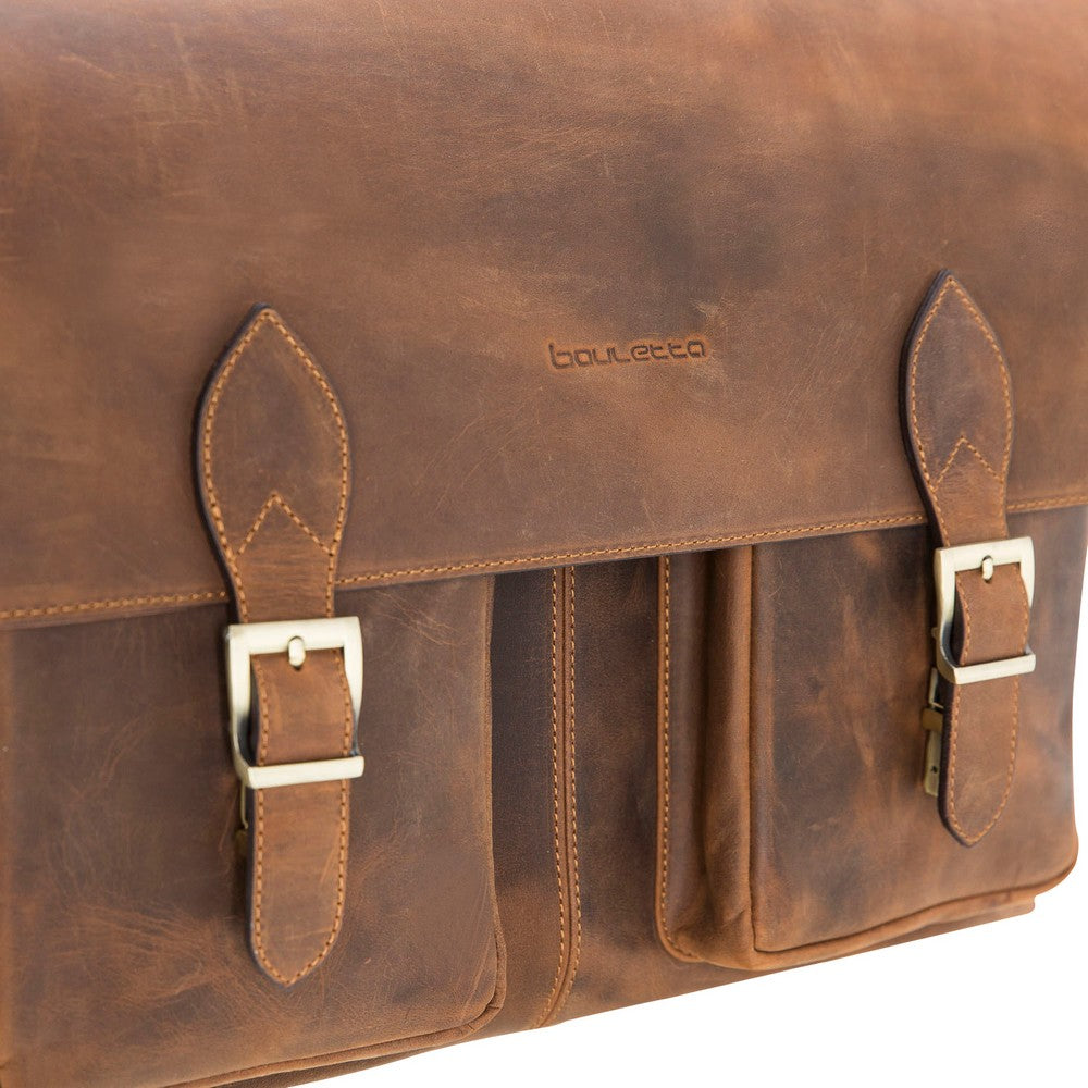 Olympus Genuine Leather Business Briefcase / Laptop Case