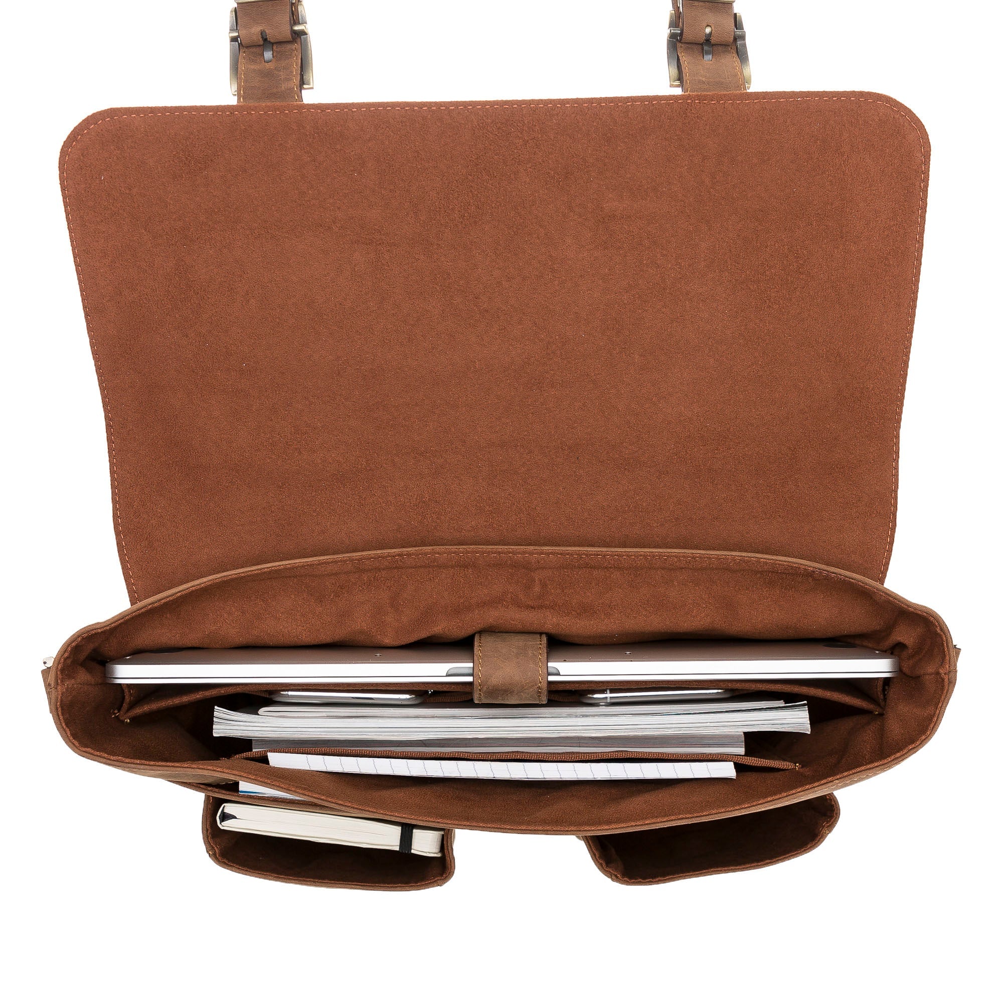 Olympus Genuine Leather Business Briefcase / Laptop Case