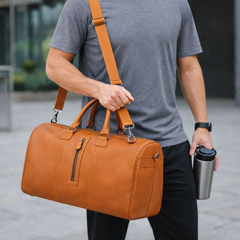Dolly Genuine Leather Weekend Duffle Bag