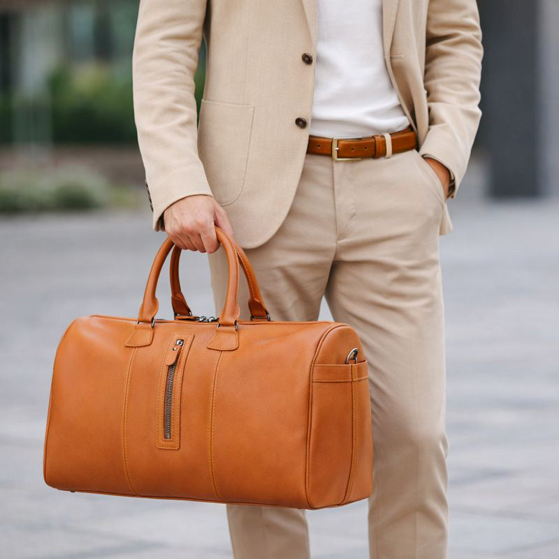 Dolly Genuine Leather Weekend Duffle Bag