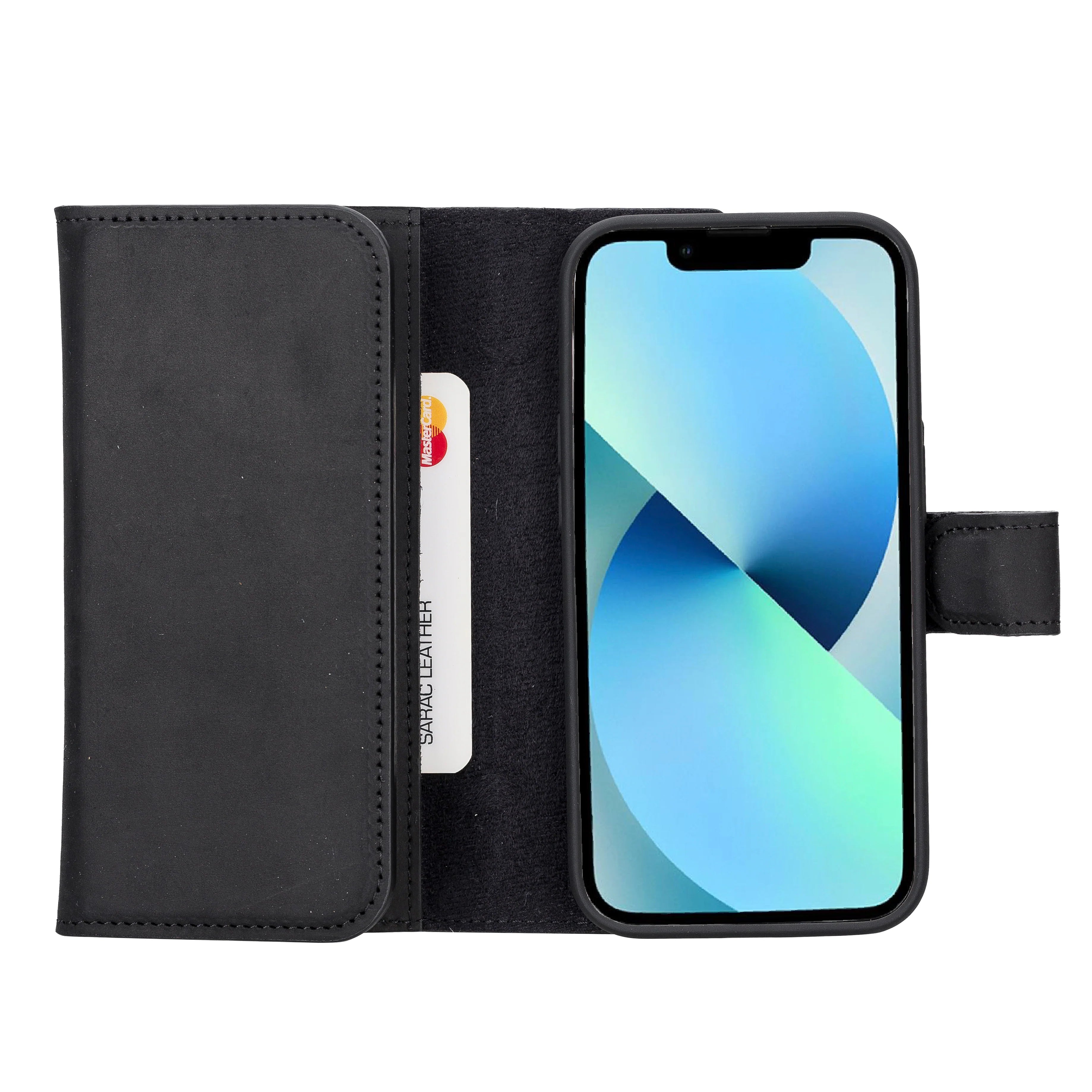 Santa iPhone 16 Pro Max Deri Ayrılabilir Cüzdan Kılıf (Üç Katlı)