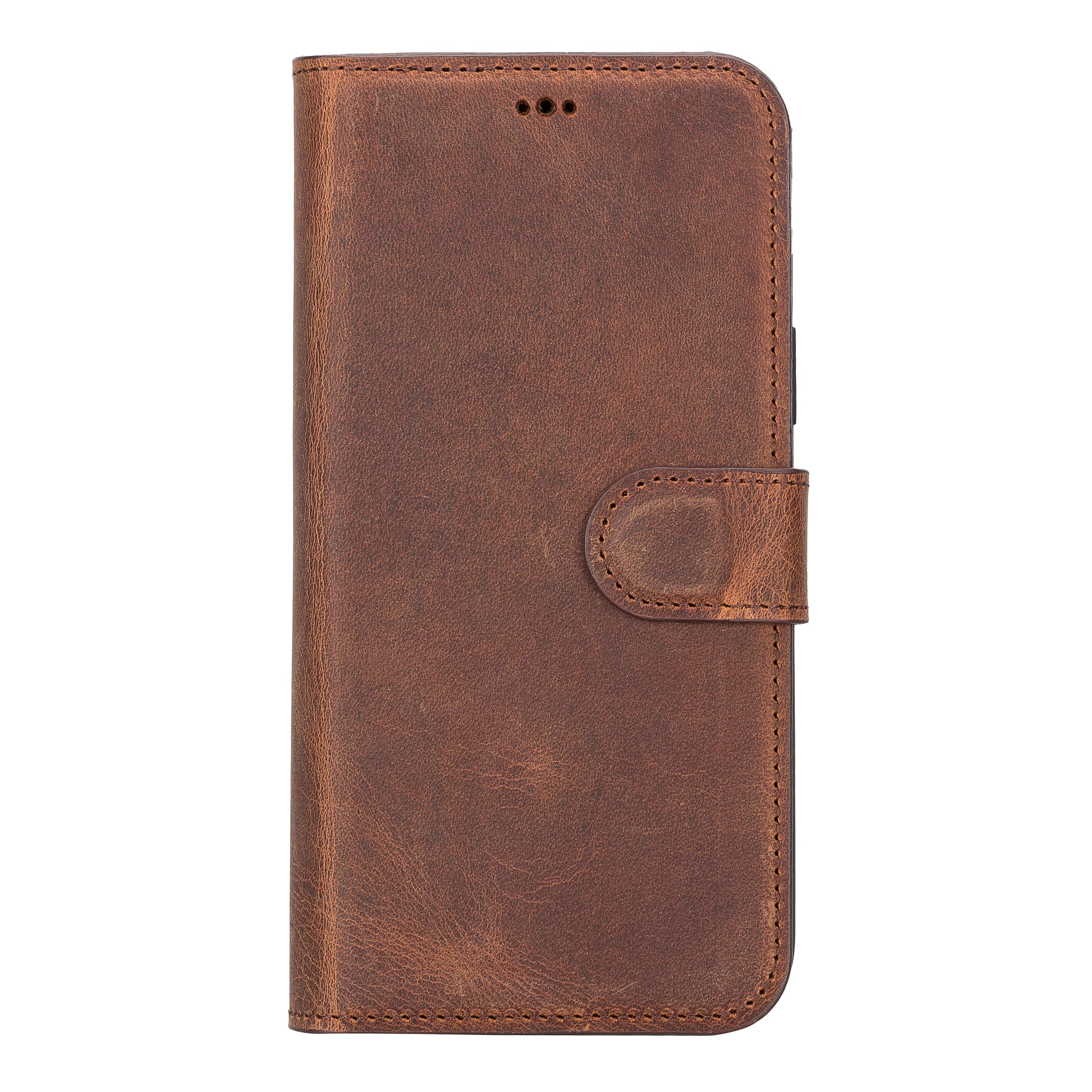 Liluri iPhone 14 Plus Detachable Genuine Leather Wallet Case