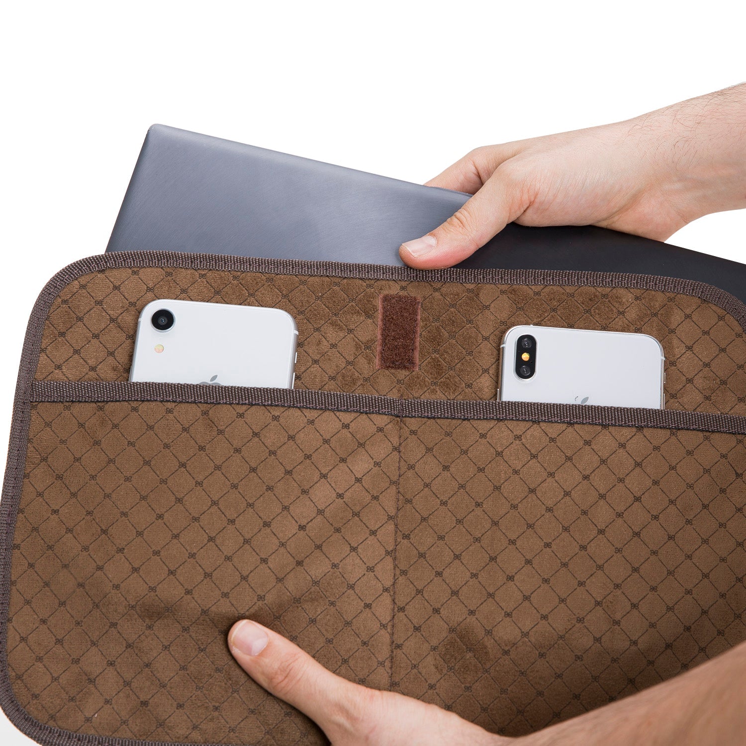 Luxentra Genuine Leather Business Briefcase / Laptop Case 16"