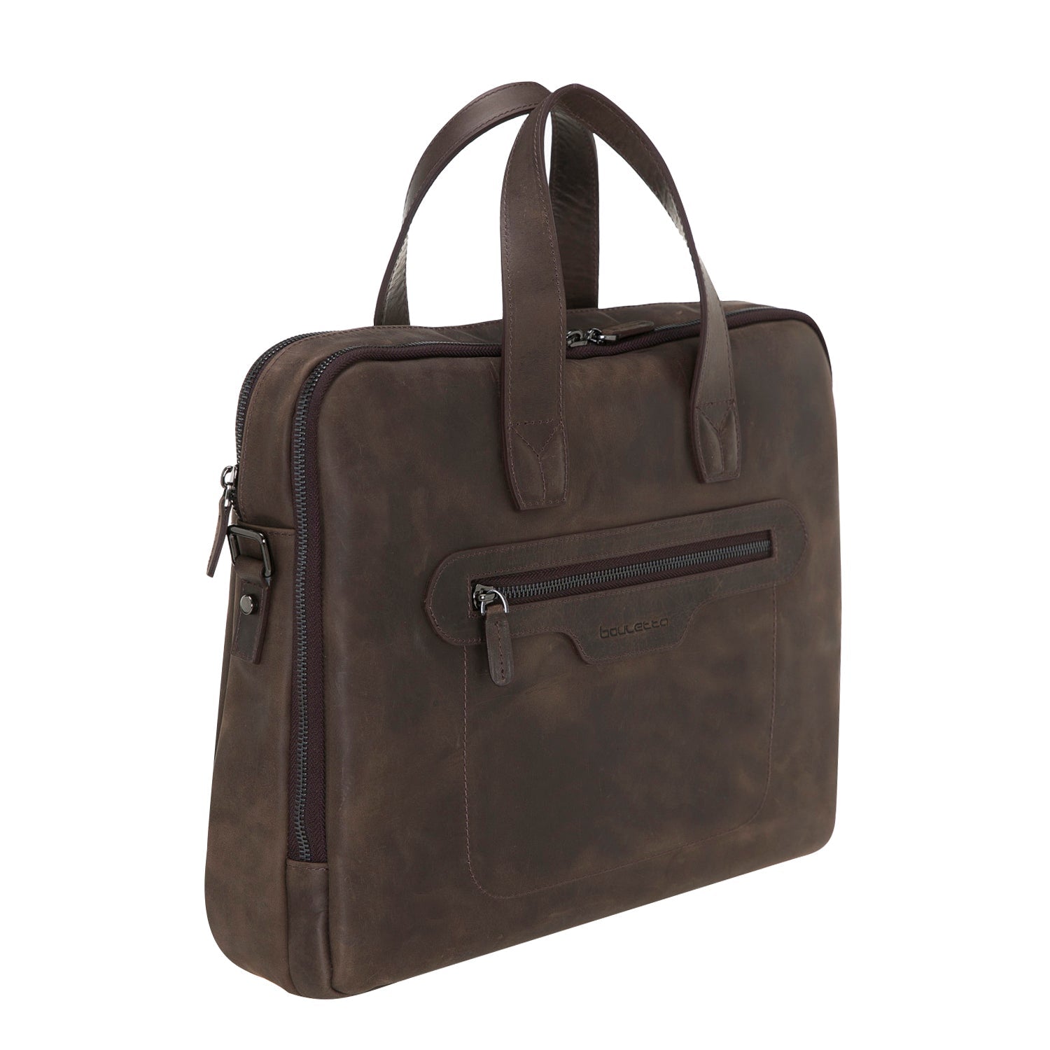 Luxentra Genuine Leather Business Briefcase / Laptop Case 16"