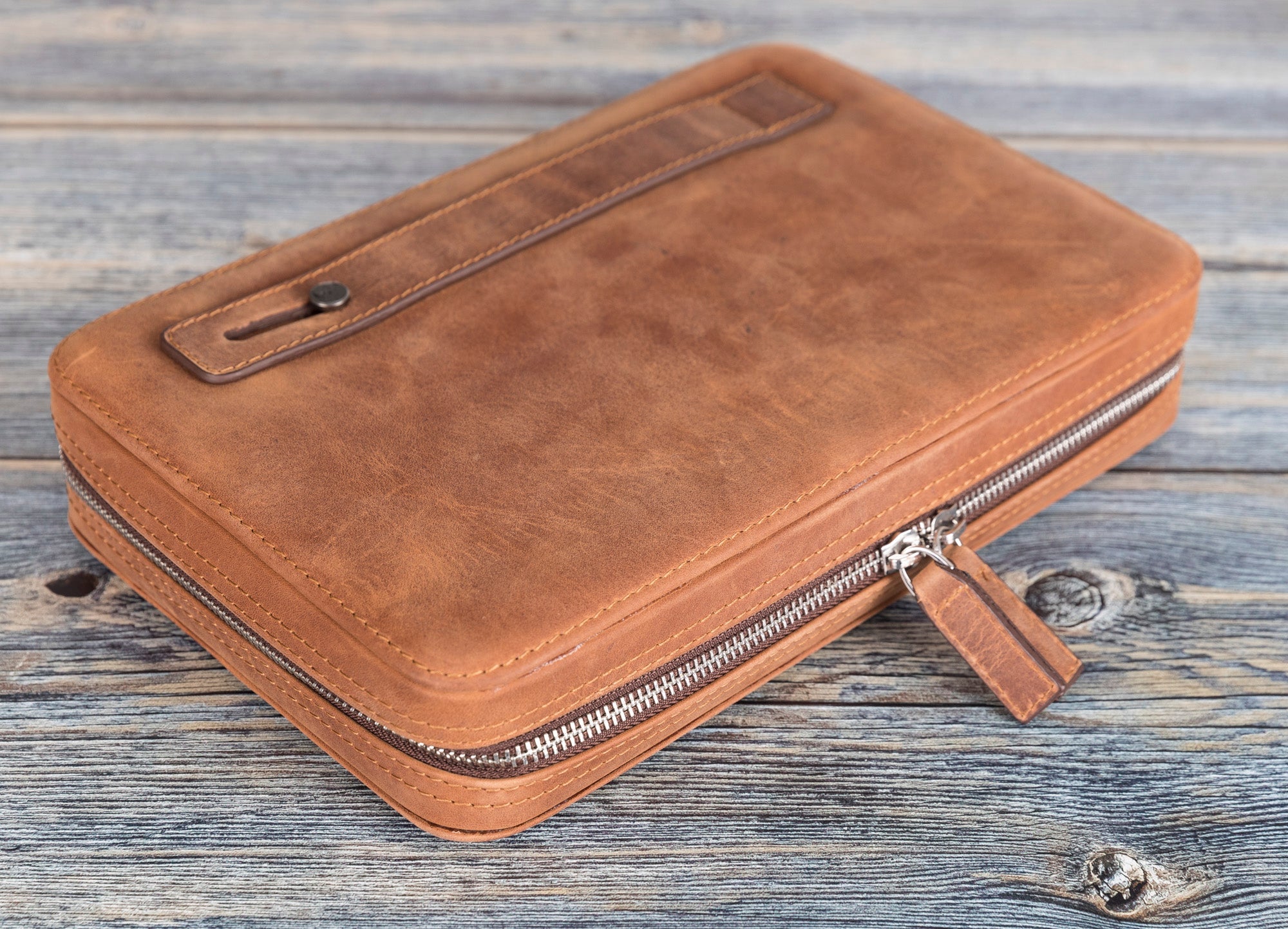 Orbex Genuine Leather Travel Cable Organizer