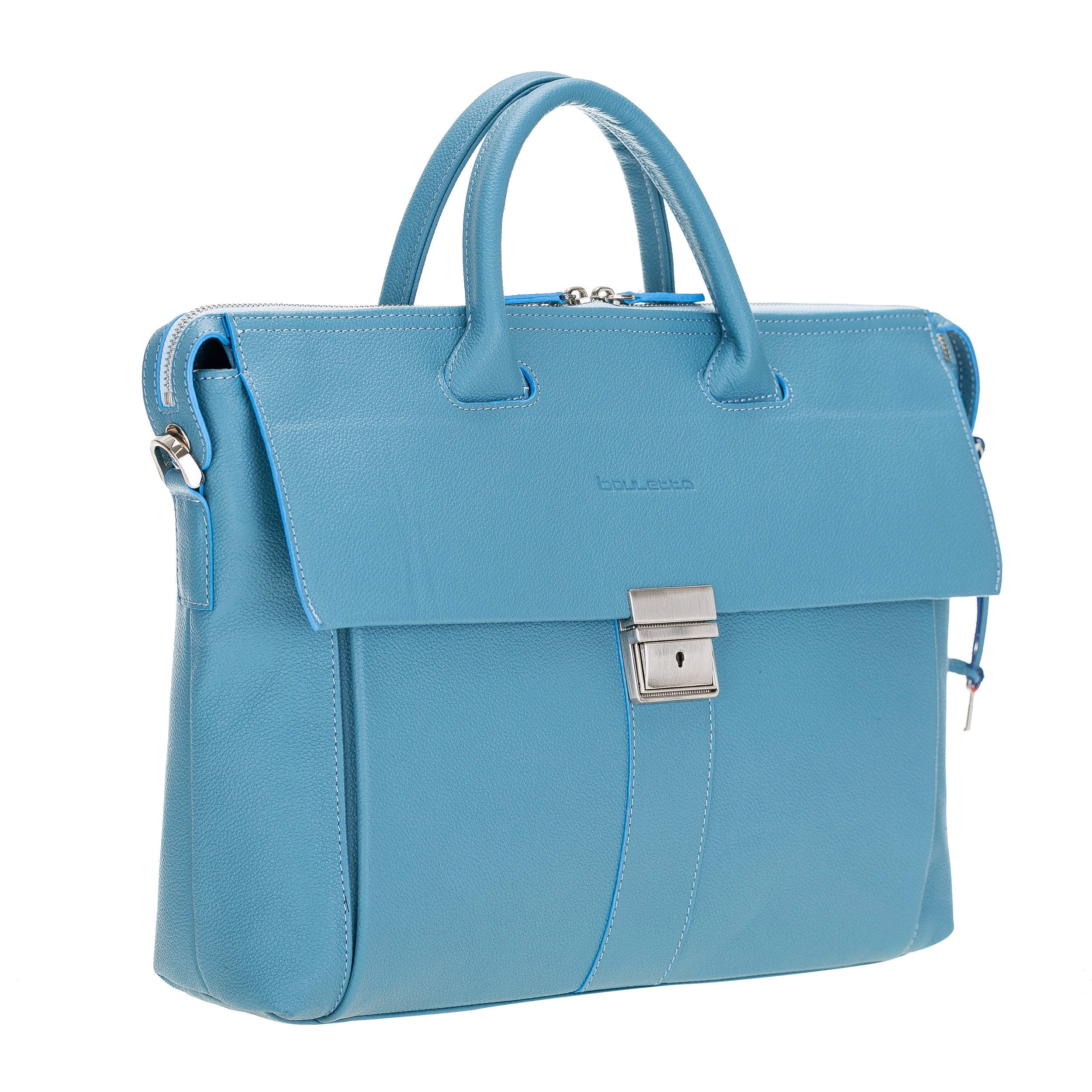 Wizard Genuine Leather Business Briefcase / Laptop Case 14"