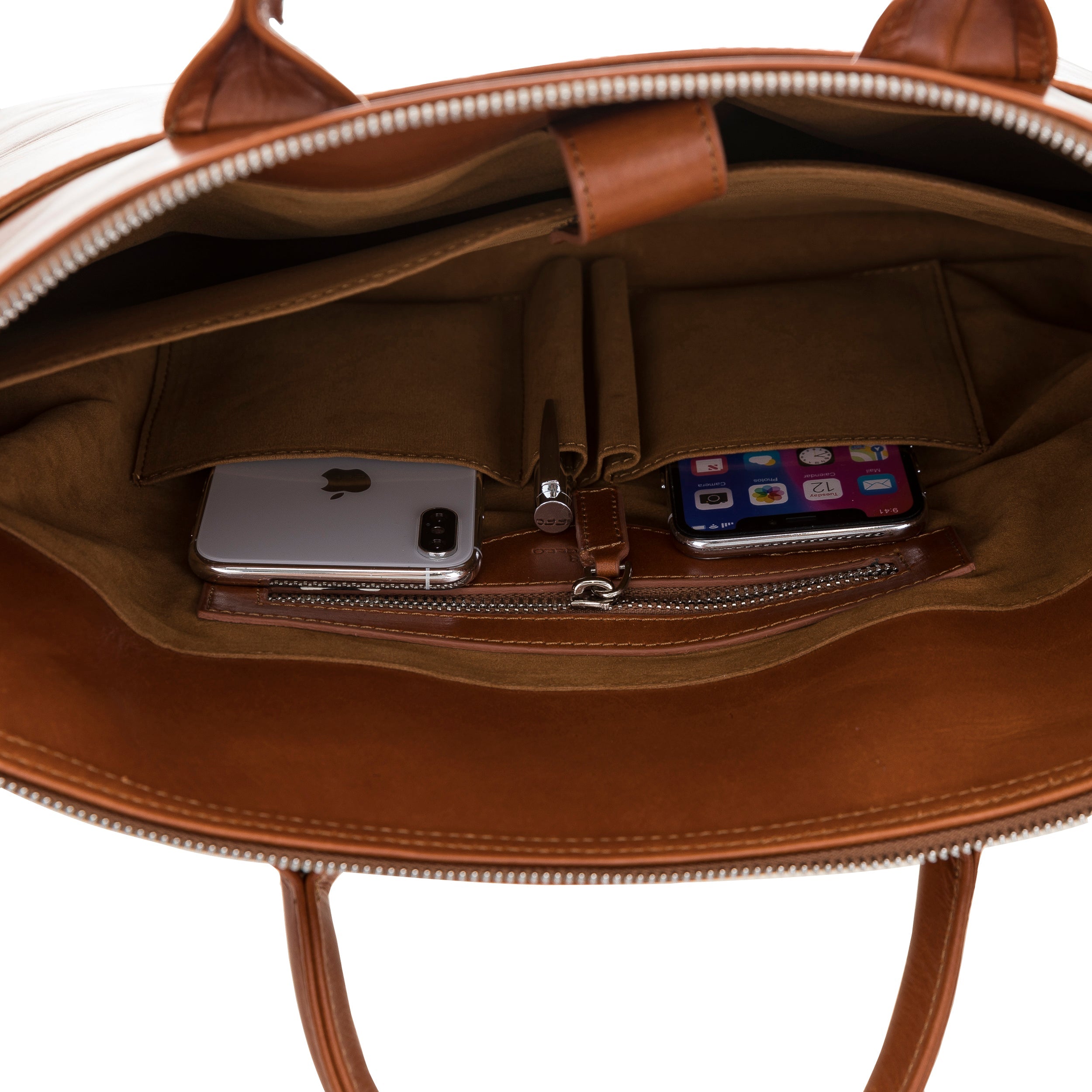 Wizard Genuine Leather Business Briefcase / Laptop Case 14"